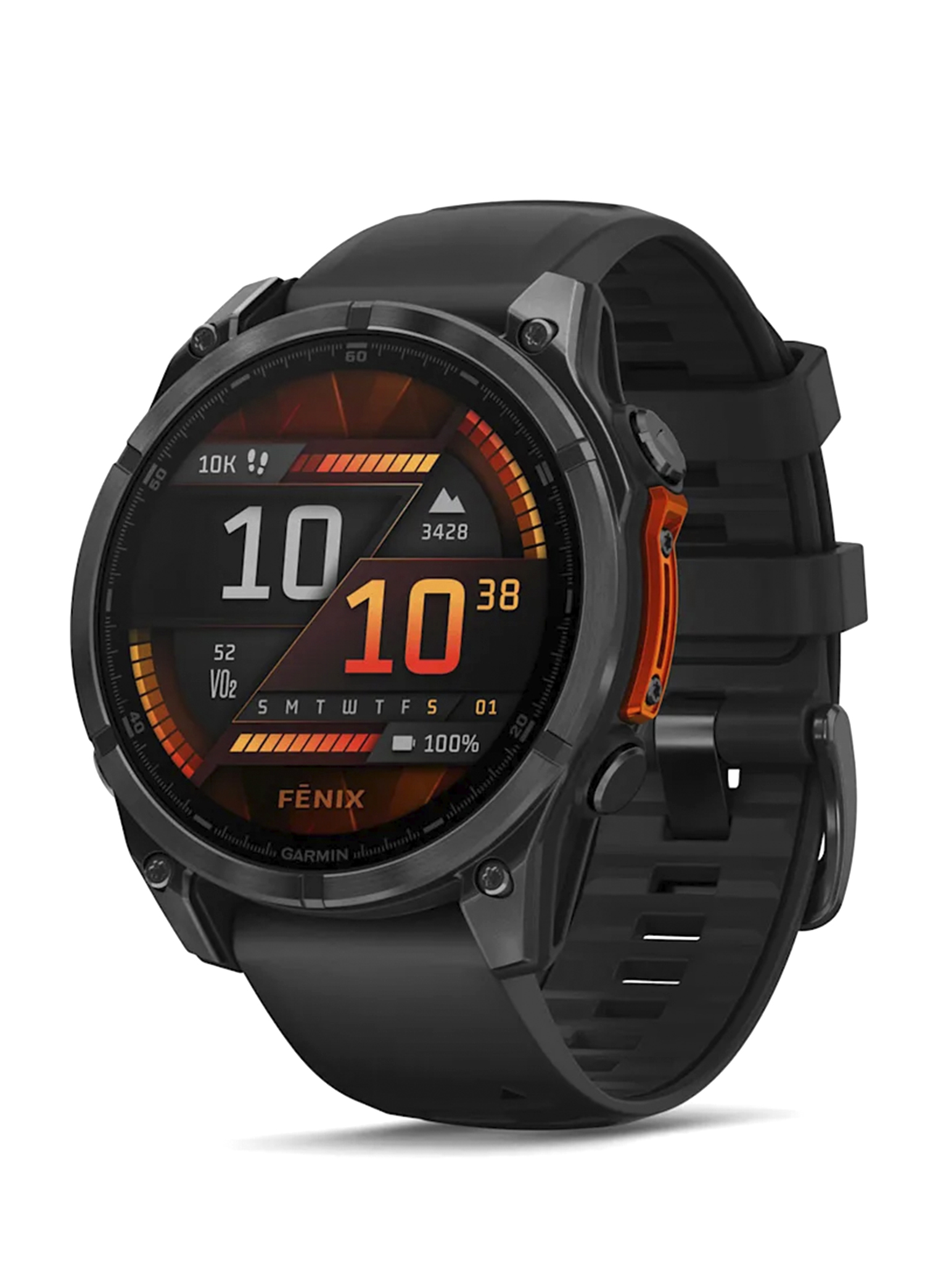 Fenix 8 Amoled Slate 47mm Siyah Silikon Kayışlı Akıllı Saat