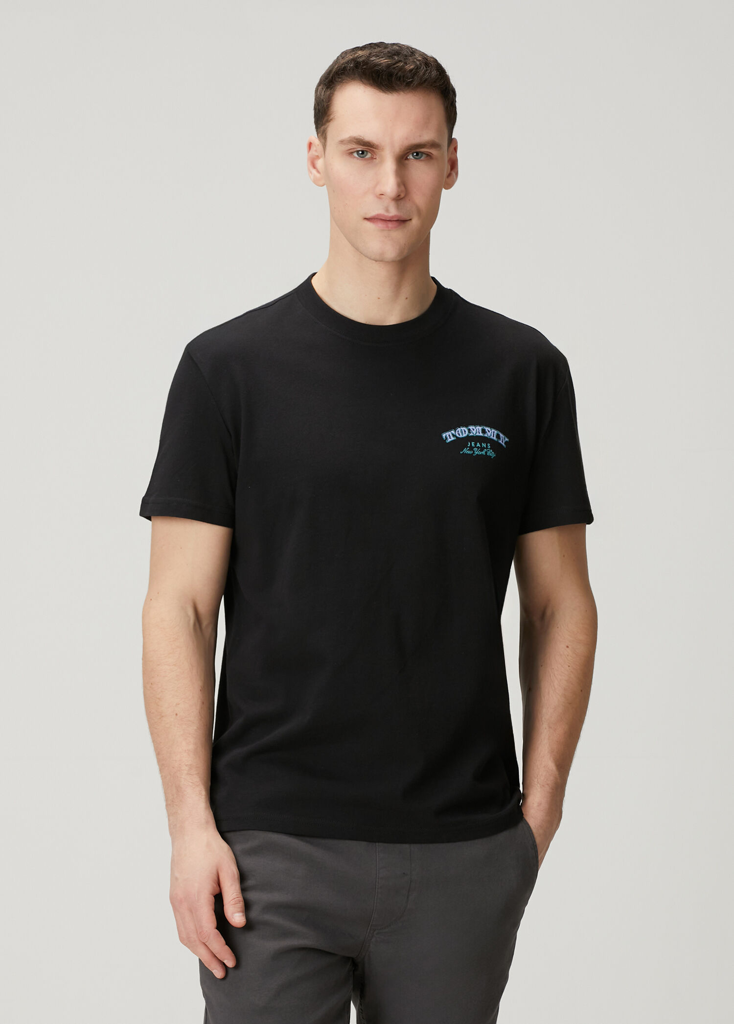 Regular Fit Dollar Stack Siyah T-shirt