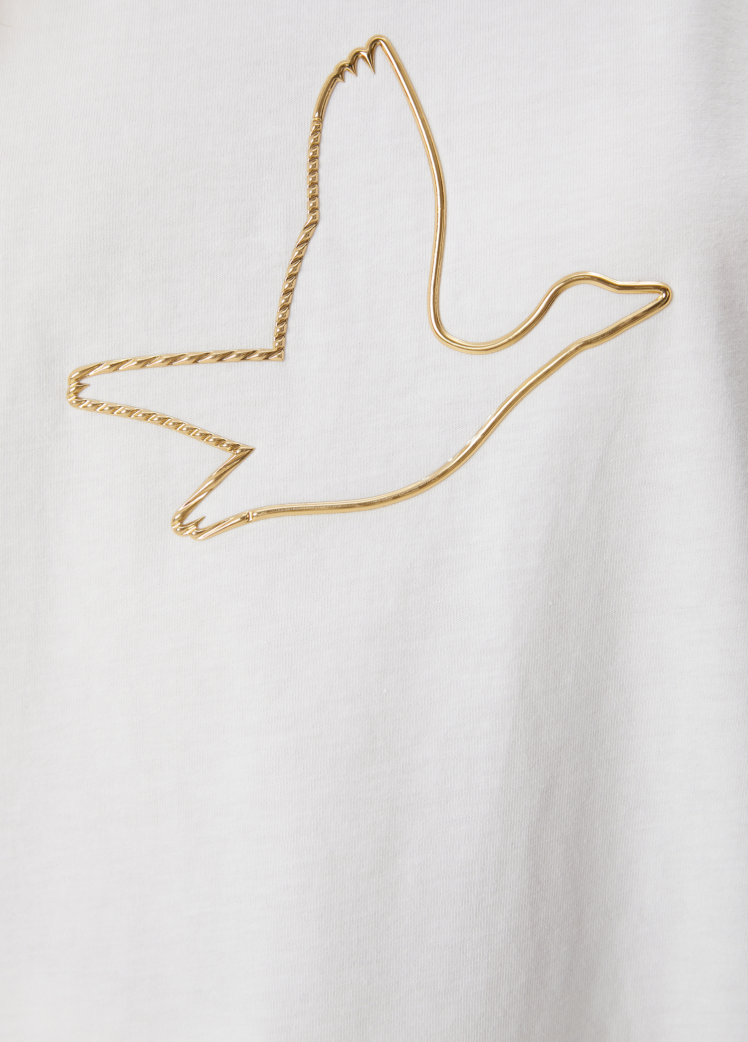 Beyaz Gold Logolu T-shirt_5
