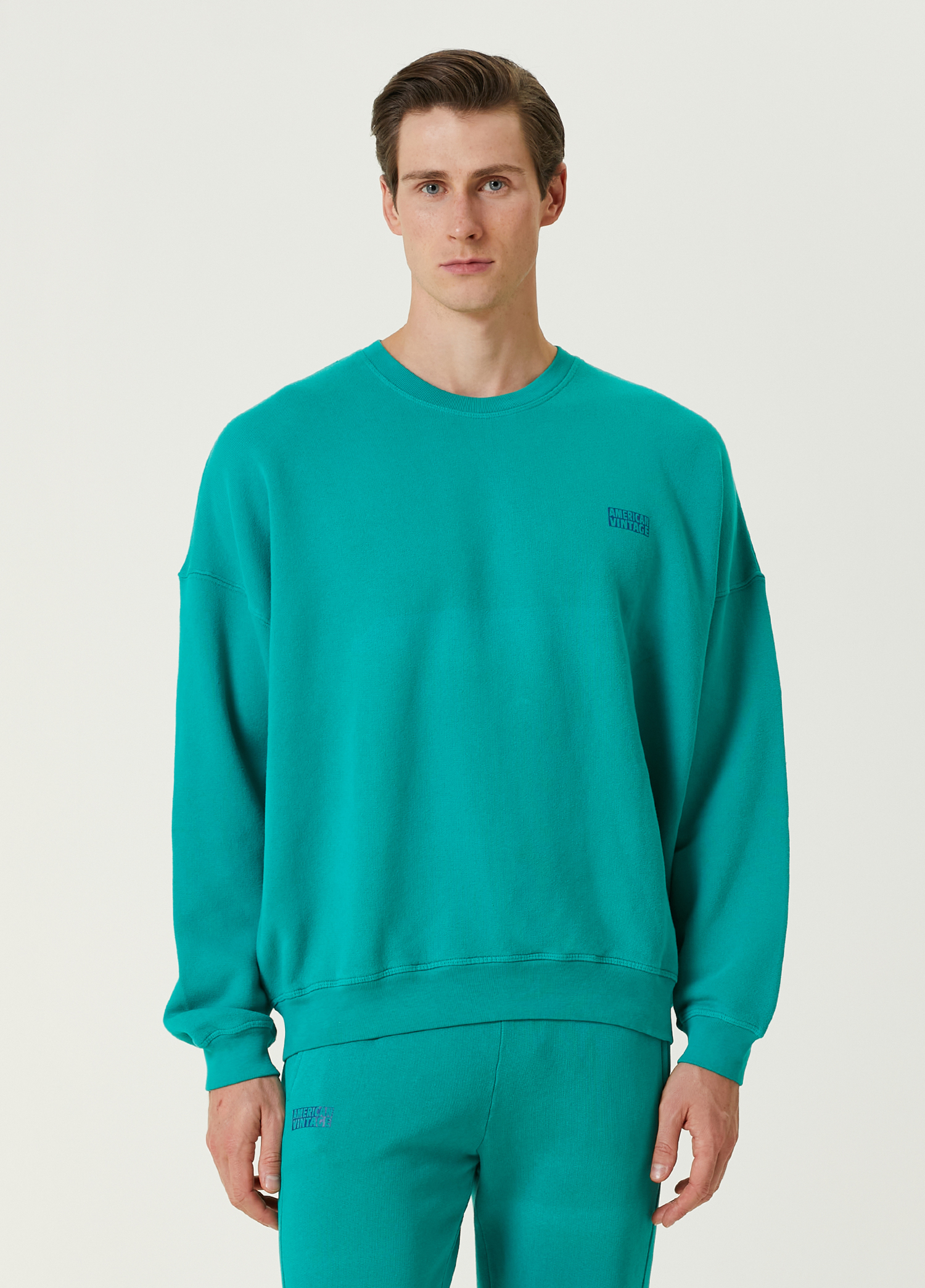 Yeşil Logo Baskılı Sweatshirt