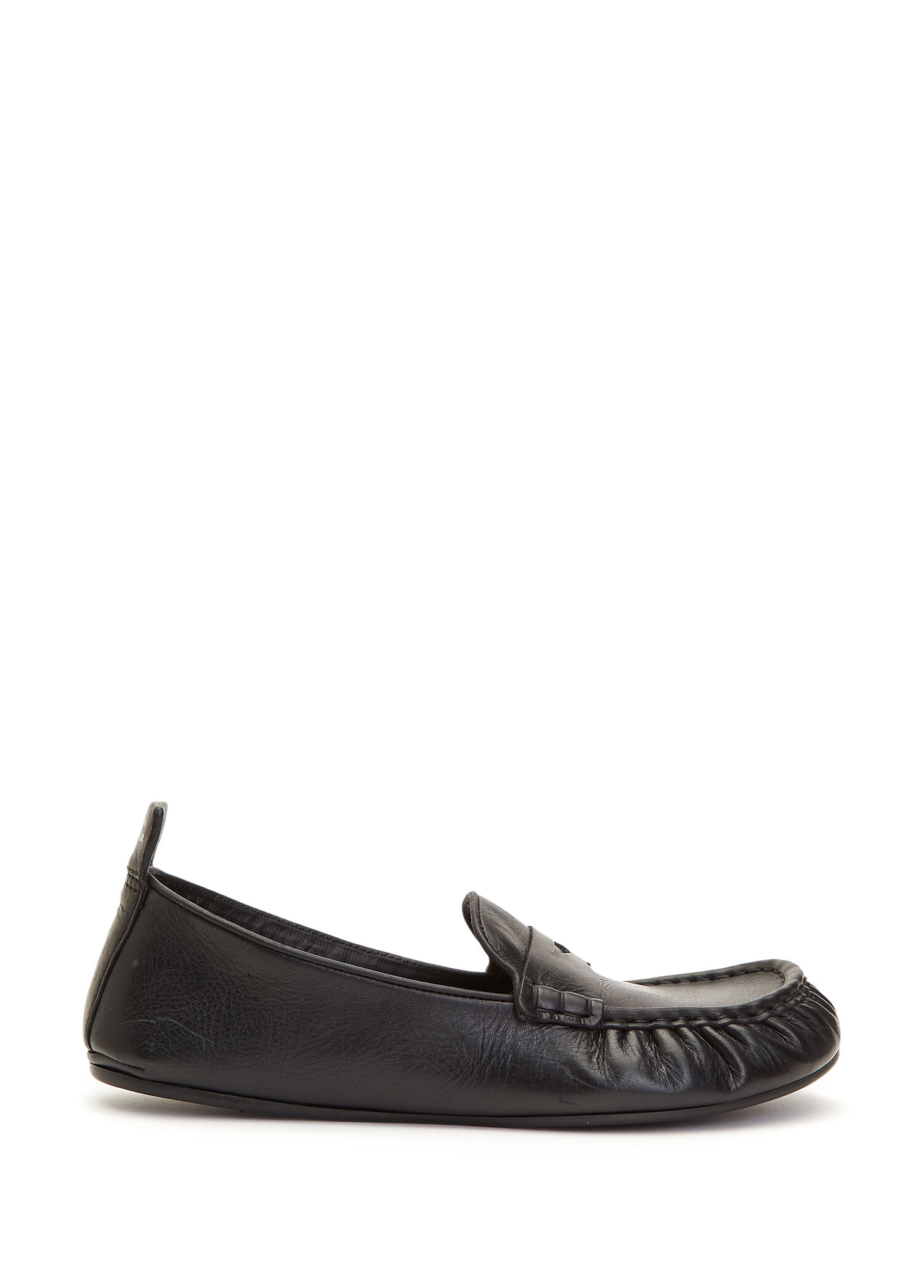 Siyah Kadın Deri Loafer