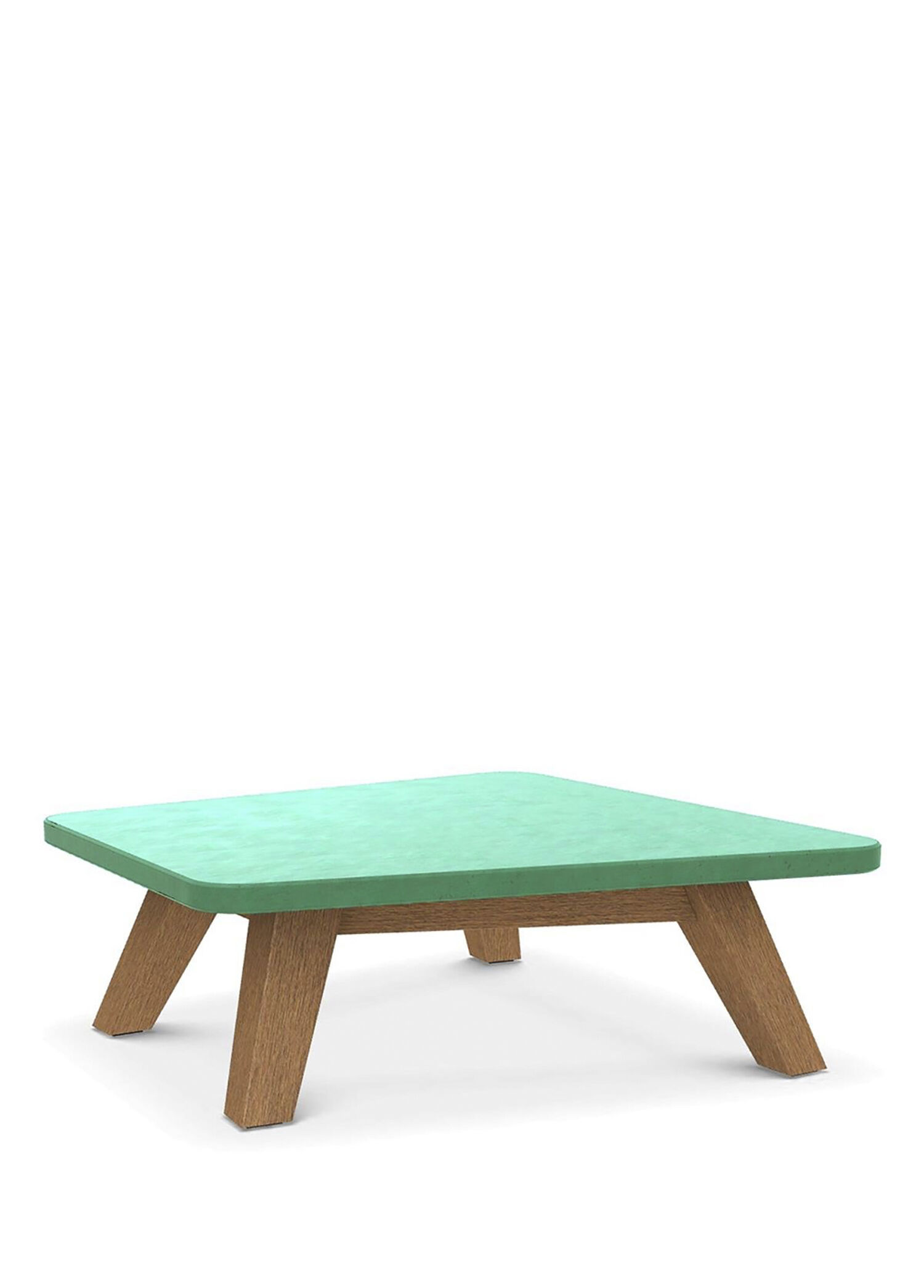 Rafael Smeraldo Teak Seramik Tablalı Yan Sehpa 68 x 70 cm