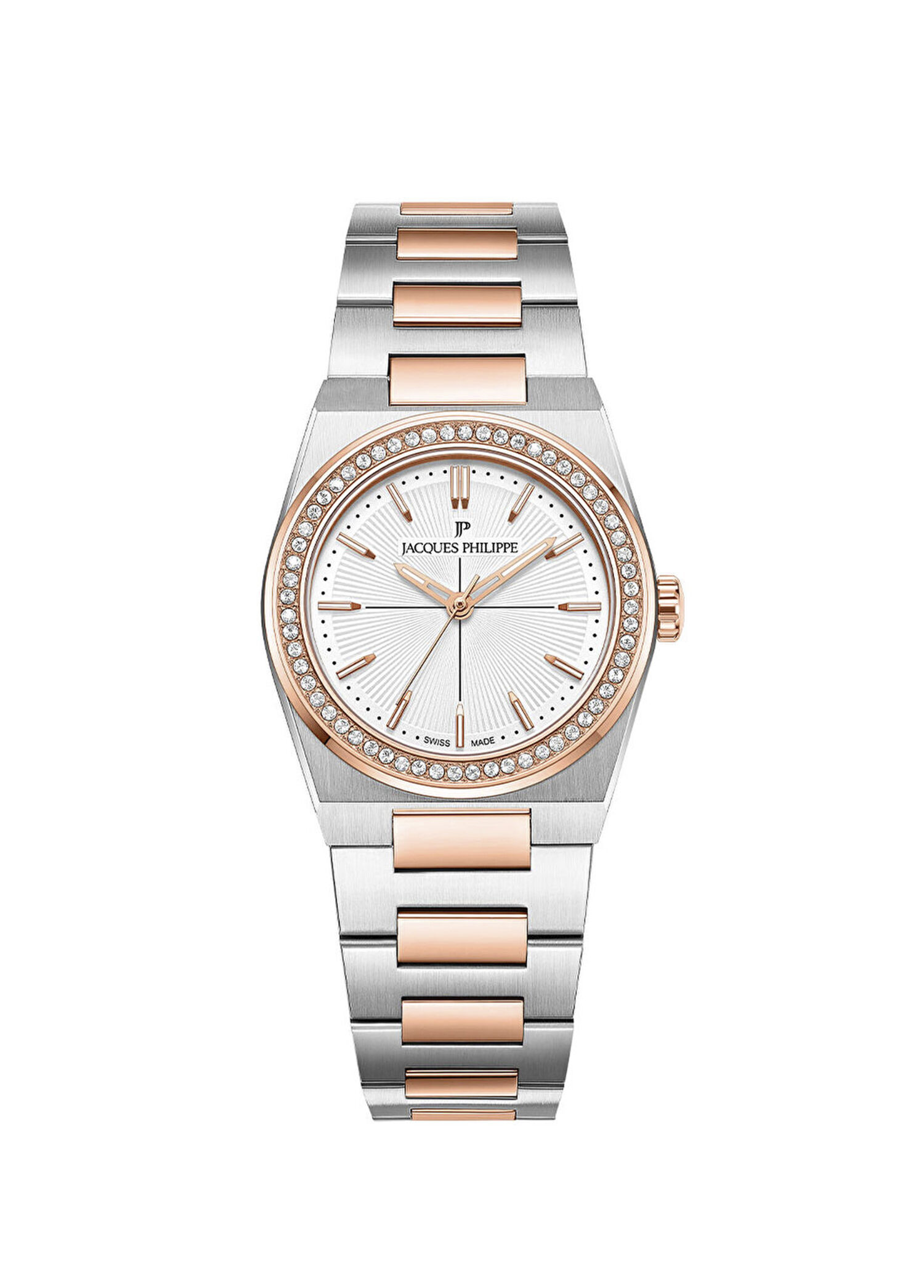 JPQLS867328 Metalik Gri Rose Gold Çelik Kadın Kol Saati