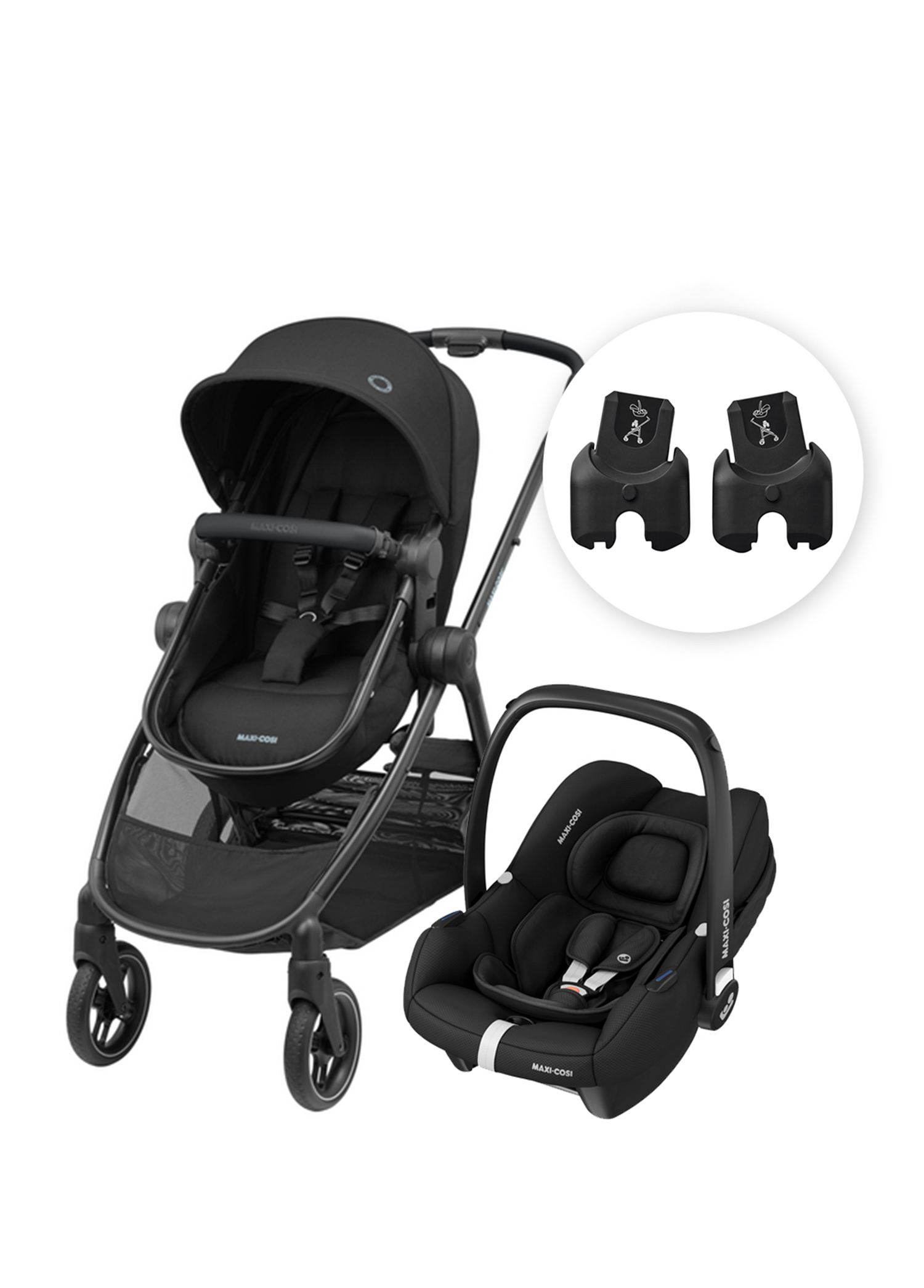 Zelia3-CabrioFix I-Size Essential Black Seyahat Sistem Bebek Arabası