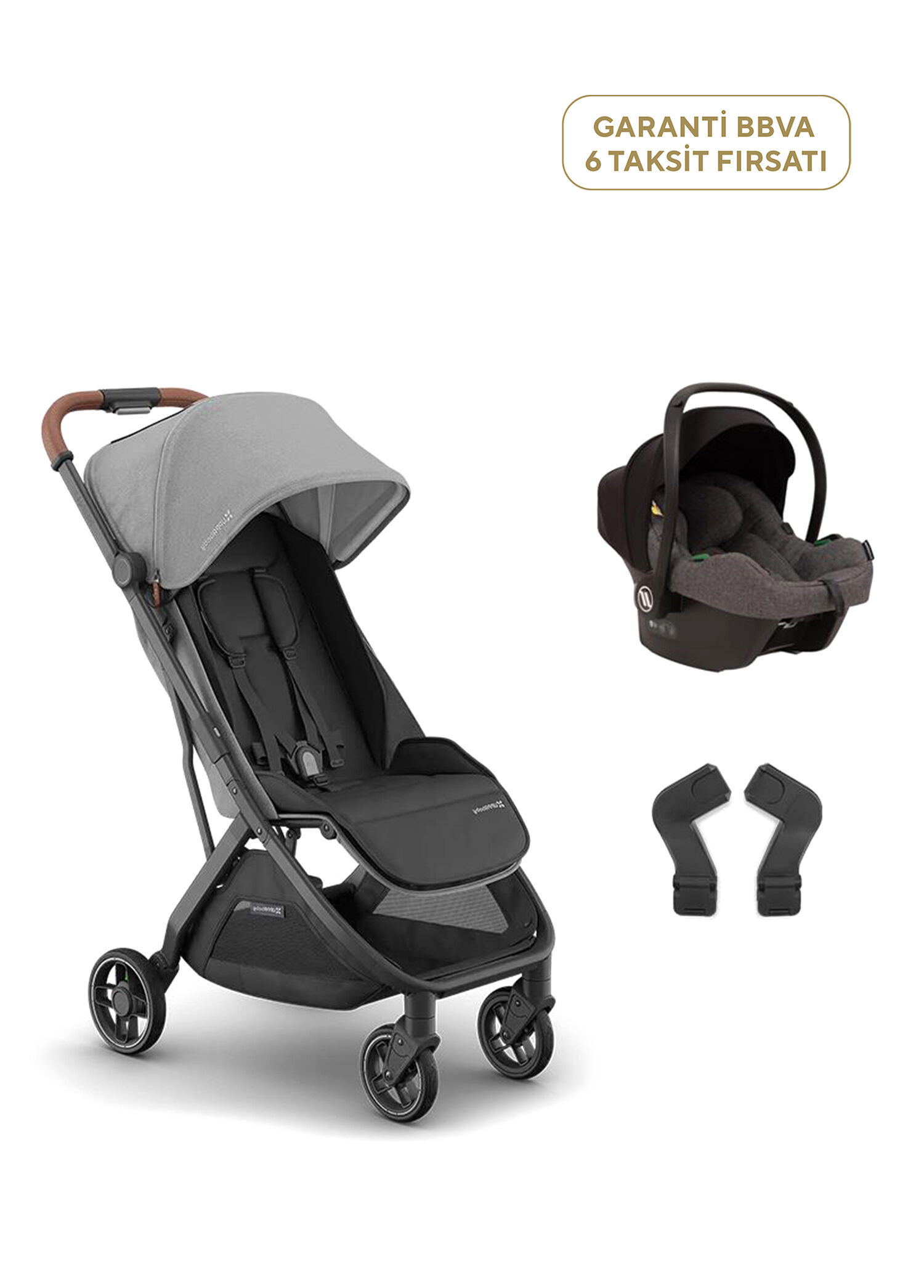 Minu V3 Cosmo Greyson Grey Seyahat Sistem Bebek Arabası