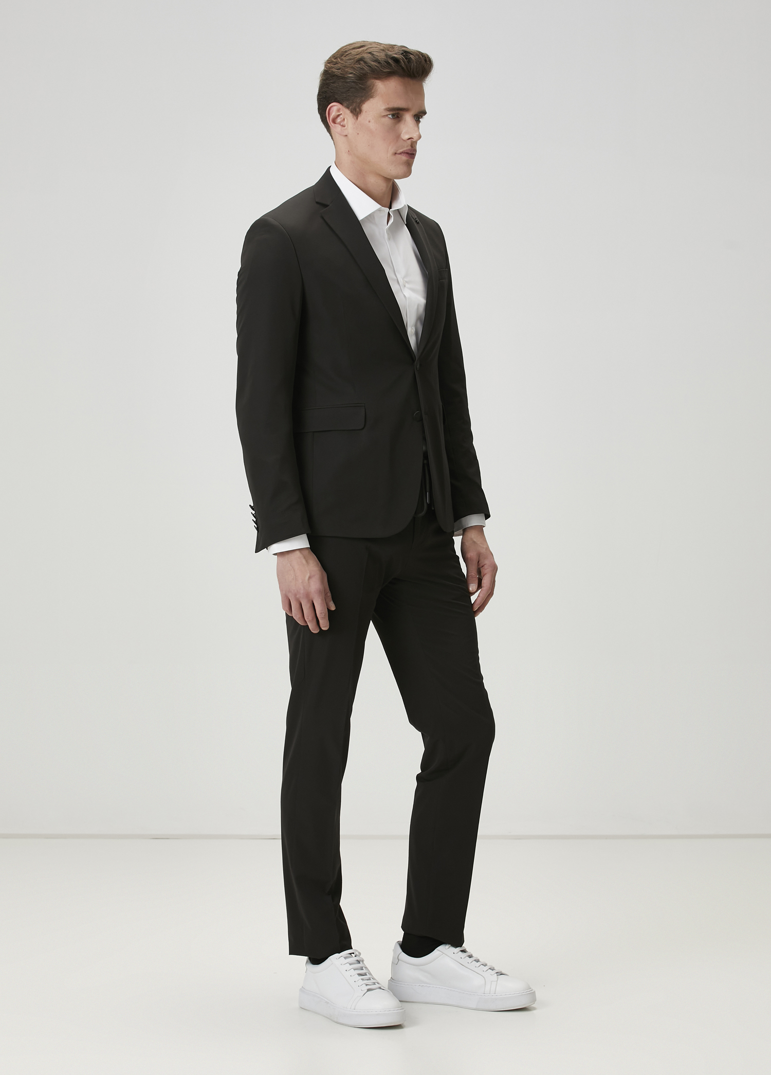 Drop 6 Slim Fit Siyah Takım Elbise_5