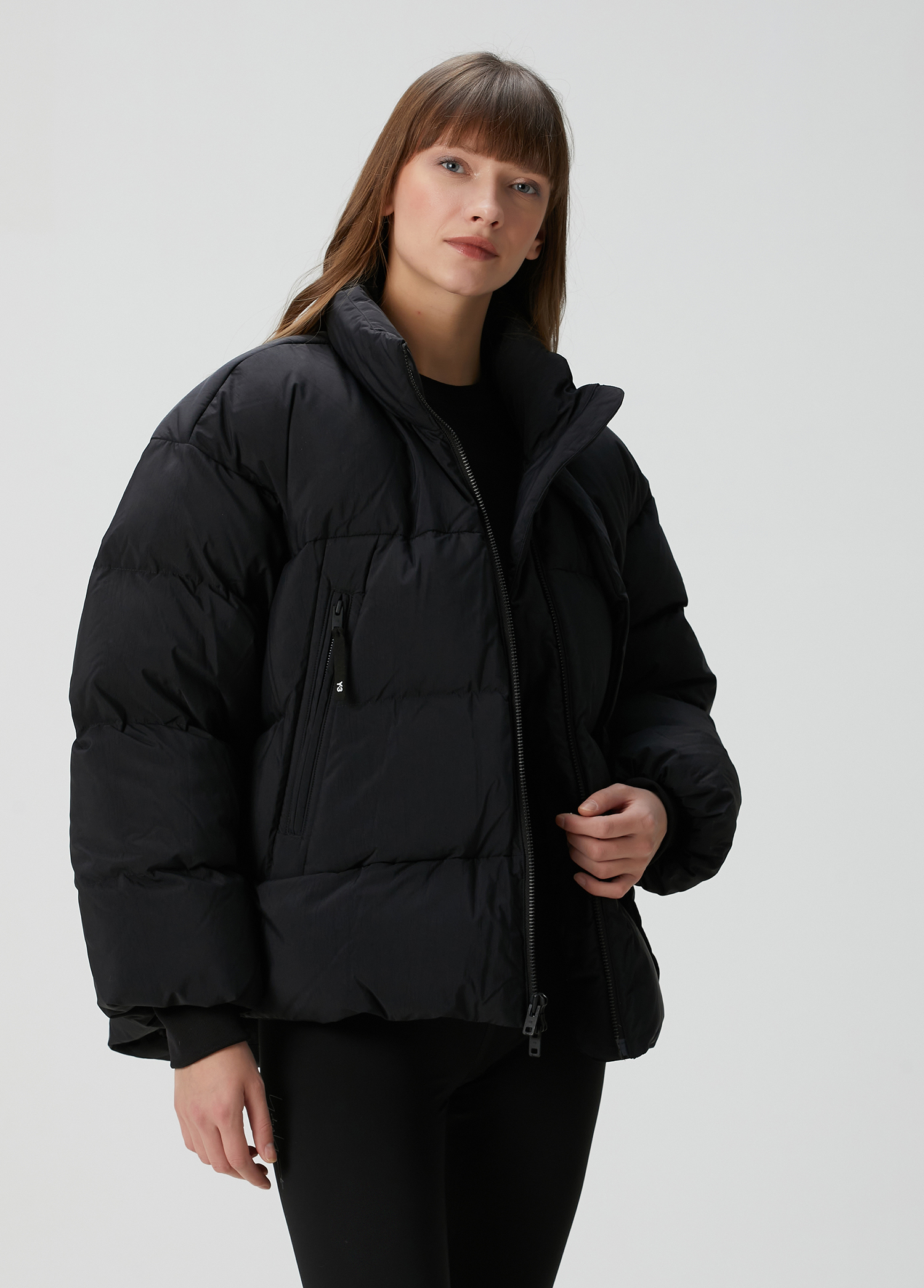 Siyah Puffer Mont