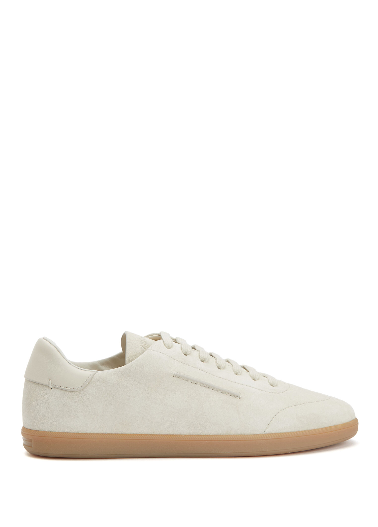 Cream Men's Suede Sneakers