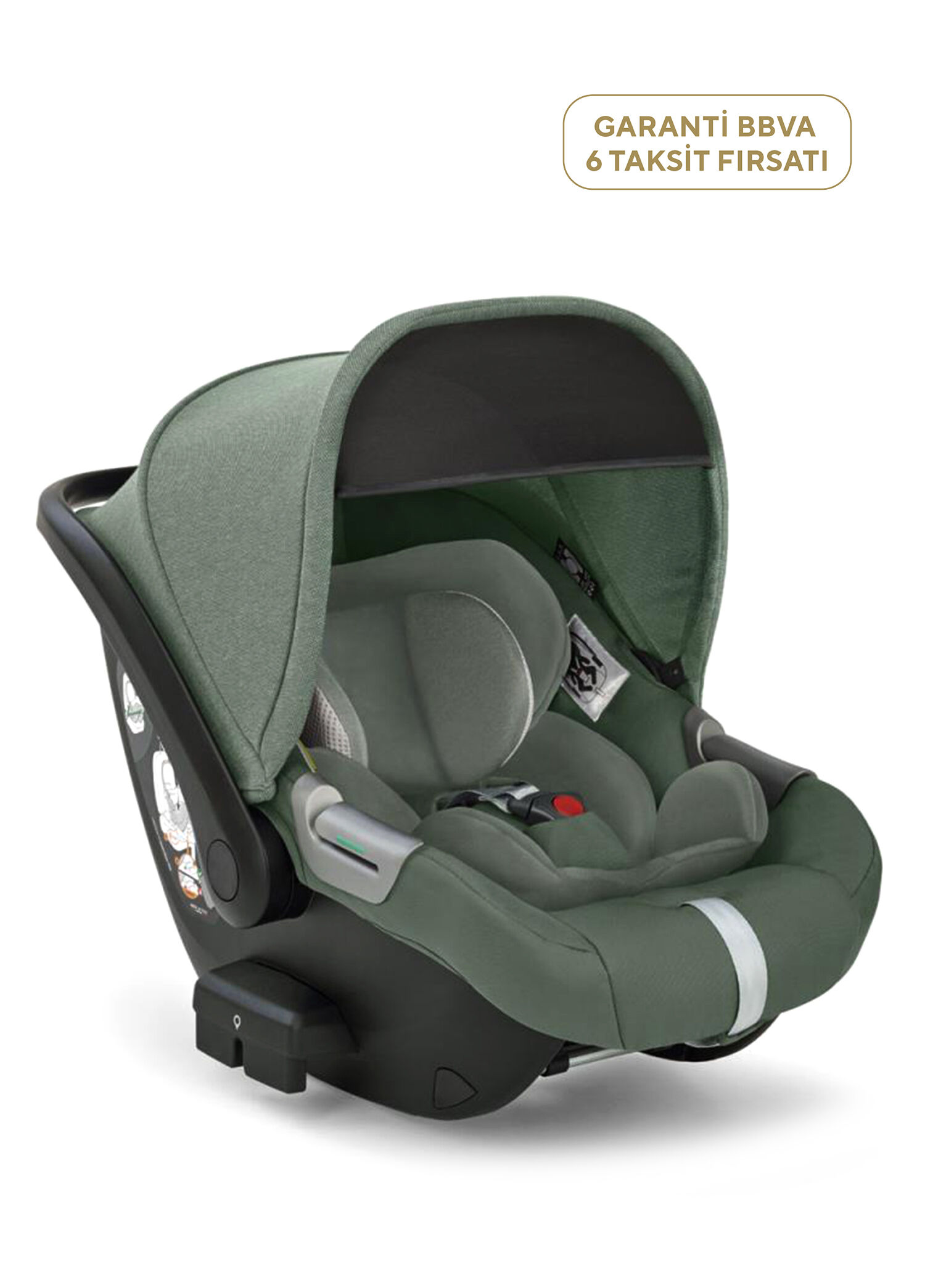 Darwin Infant i-Size Gr 0+ 0-13 kg Murray Green Bebek Ana Kucağı ve Oto Koltuğu