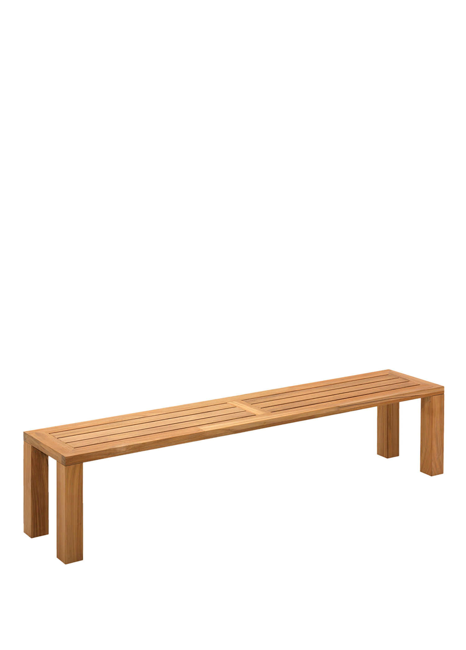 Square Teak Natural Bank