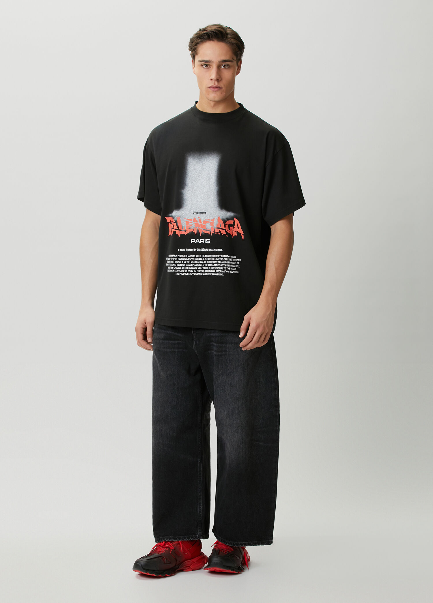 Balenciaga Siyah Erkek Siyah Oversized T-shirt 2011182 | Beymen
