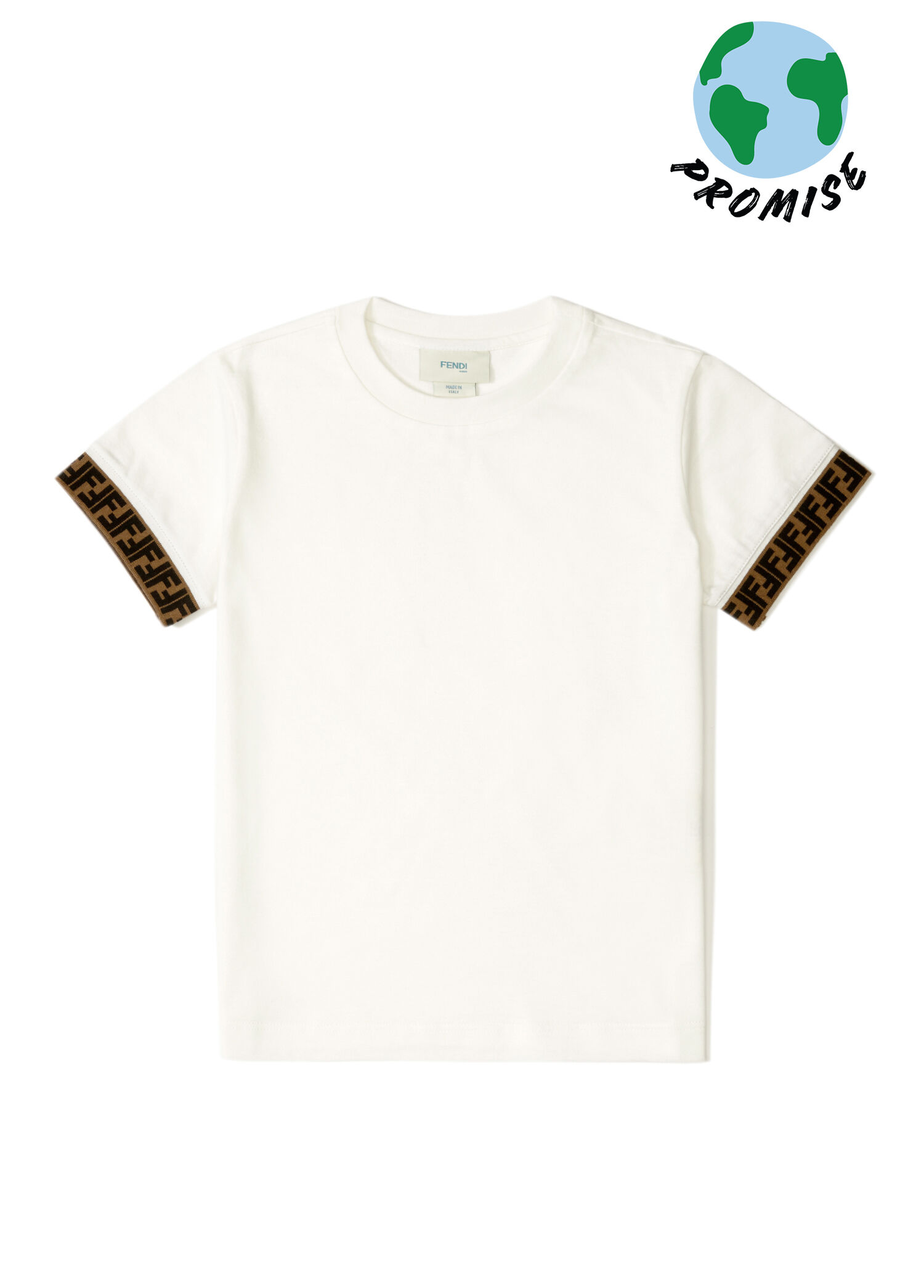 Fendi Baby Unisex T Shirt In White 3 main image 1