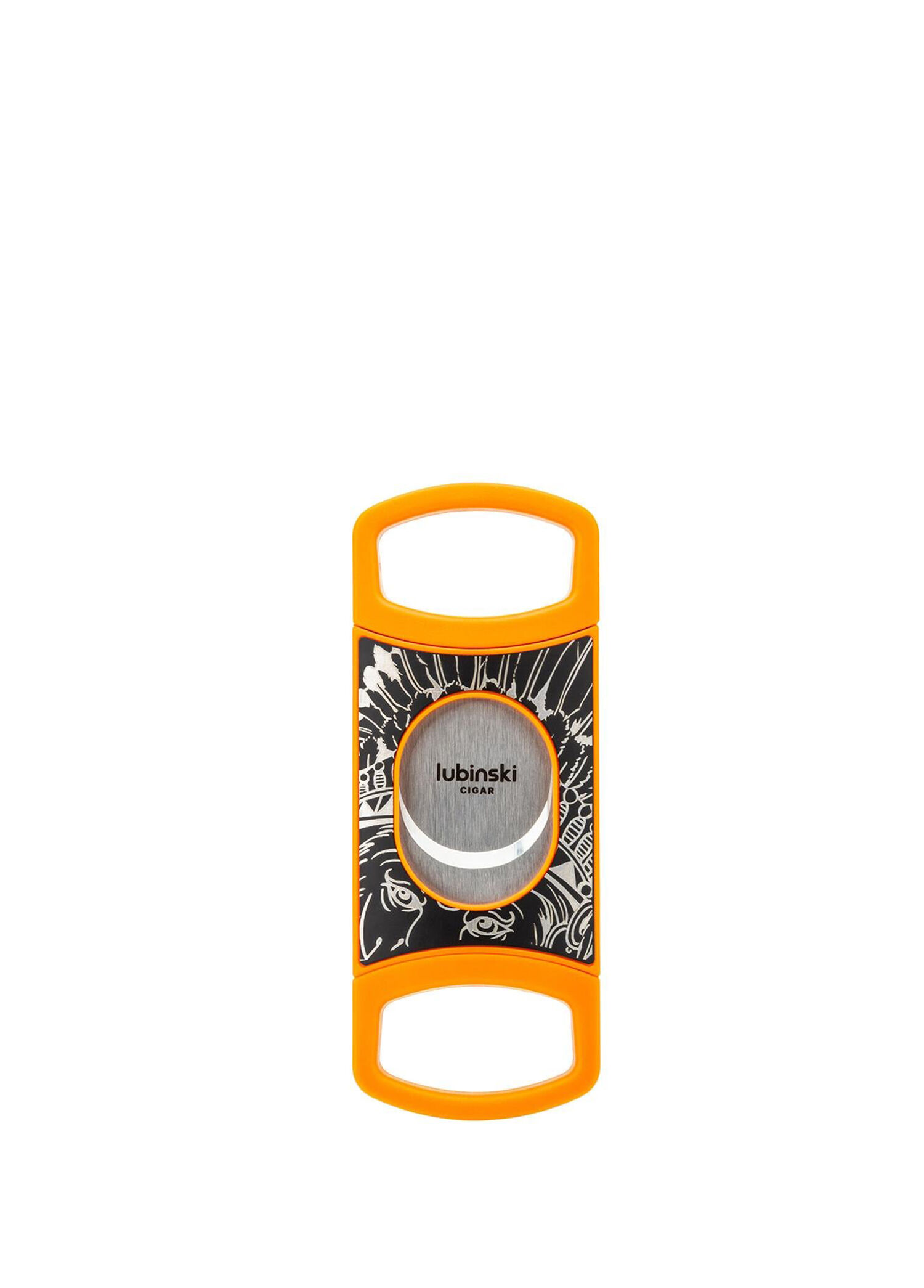 Double Cutter Turuncu 60Ring V-Kesim-Düz Kesim Sehpalı Puro Makası