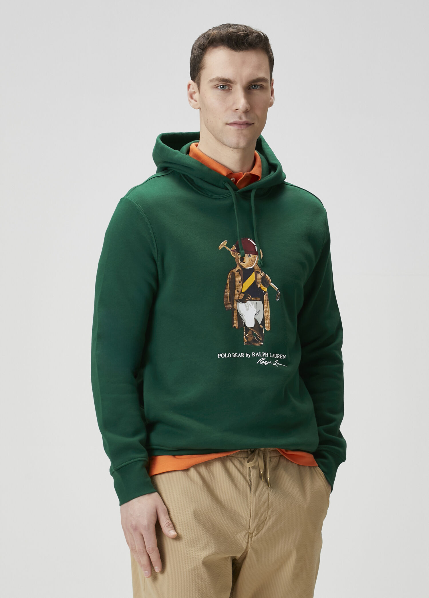 Polo Bear Koyu Yeşil Kapüşonlu Sweatshirt
