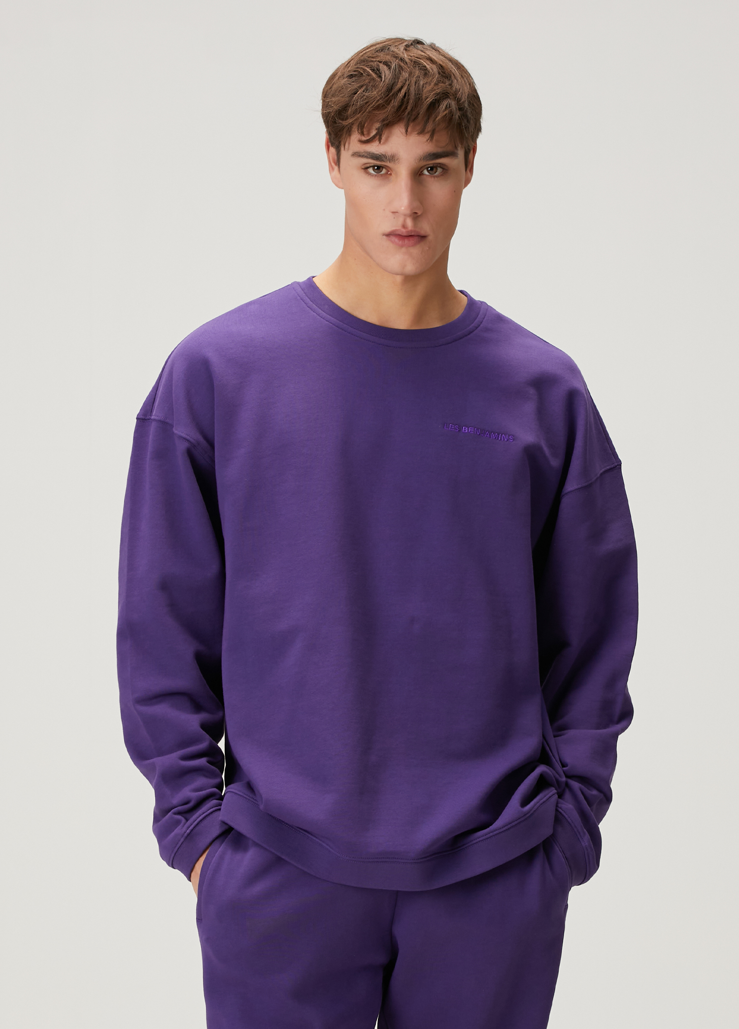 Purple Logo Embroidered Sweatshirt