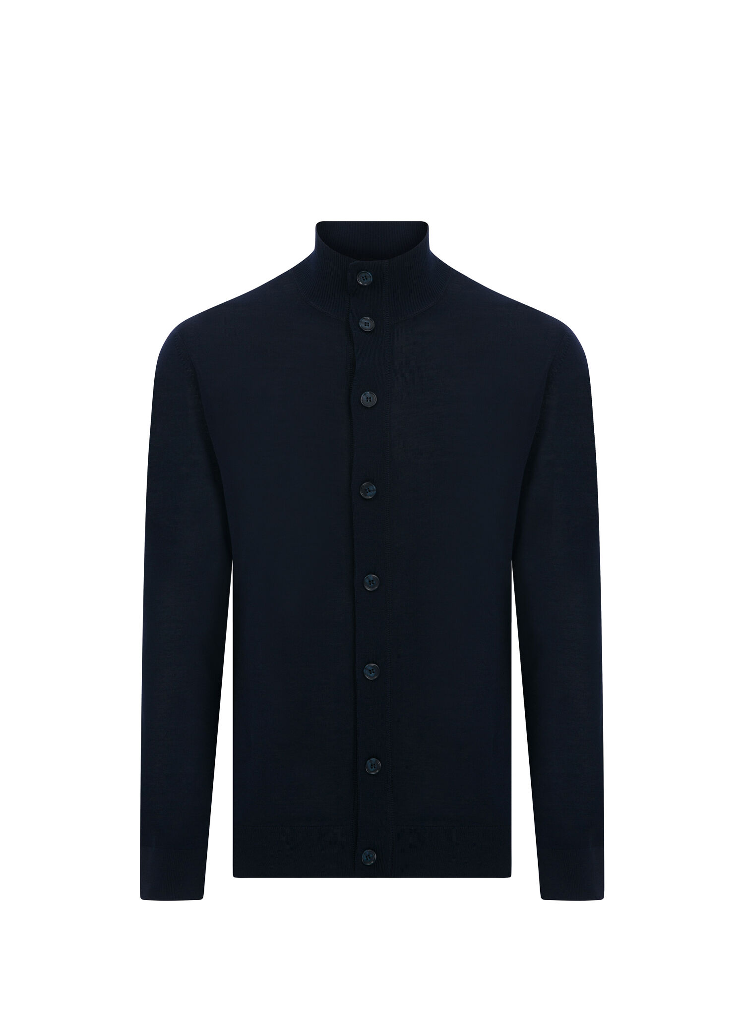 Samarate Lacivert Yün Karşımlı Slim Fit Erkek Hırka