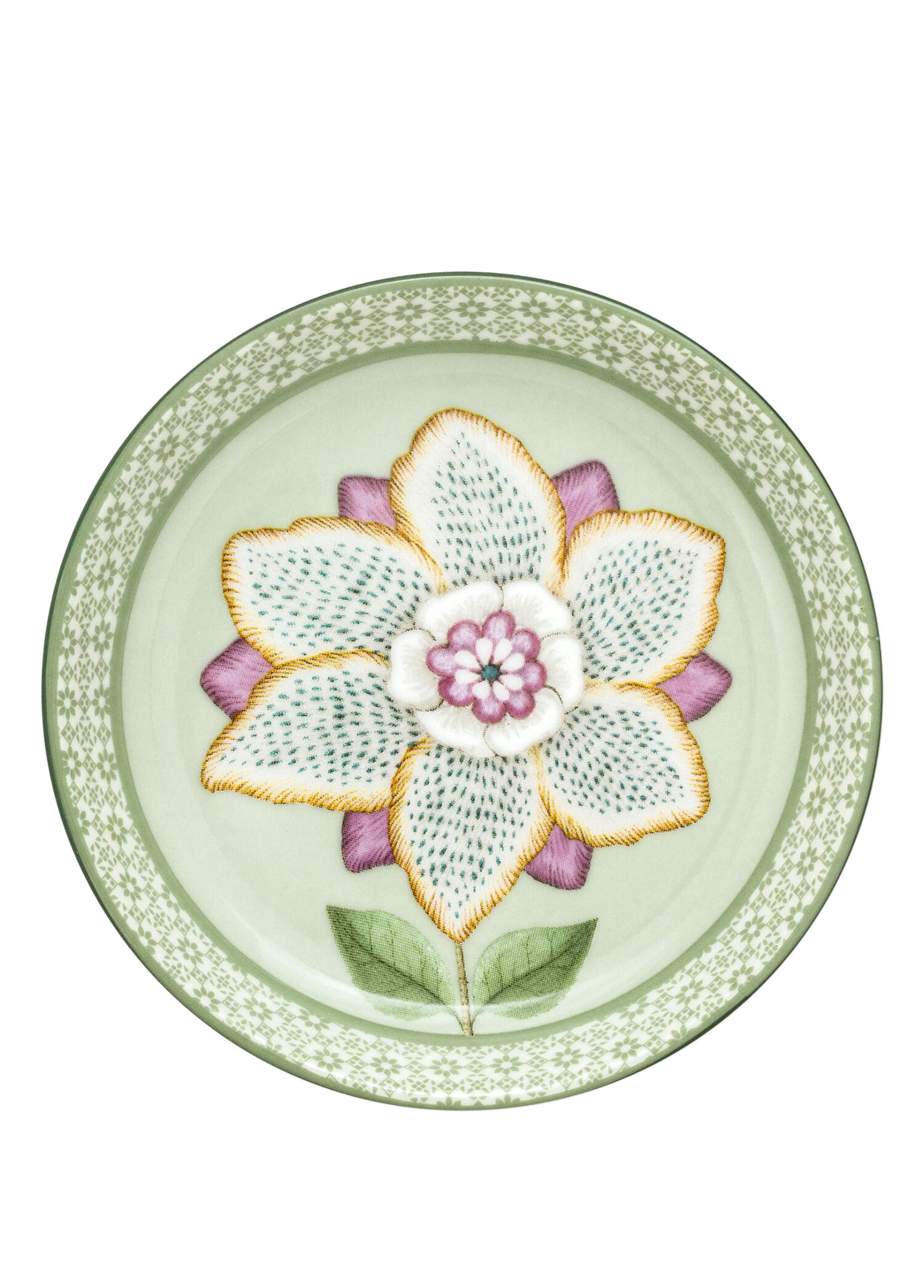 Lily & Lotus Yeşil Porselen Çay Tabağı