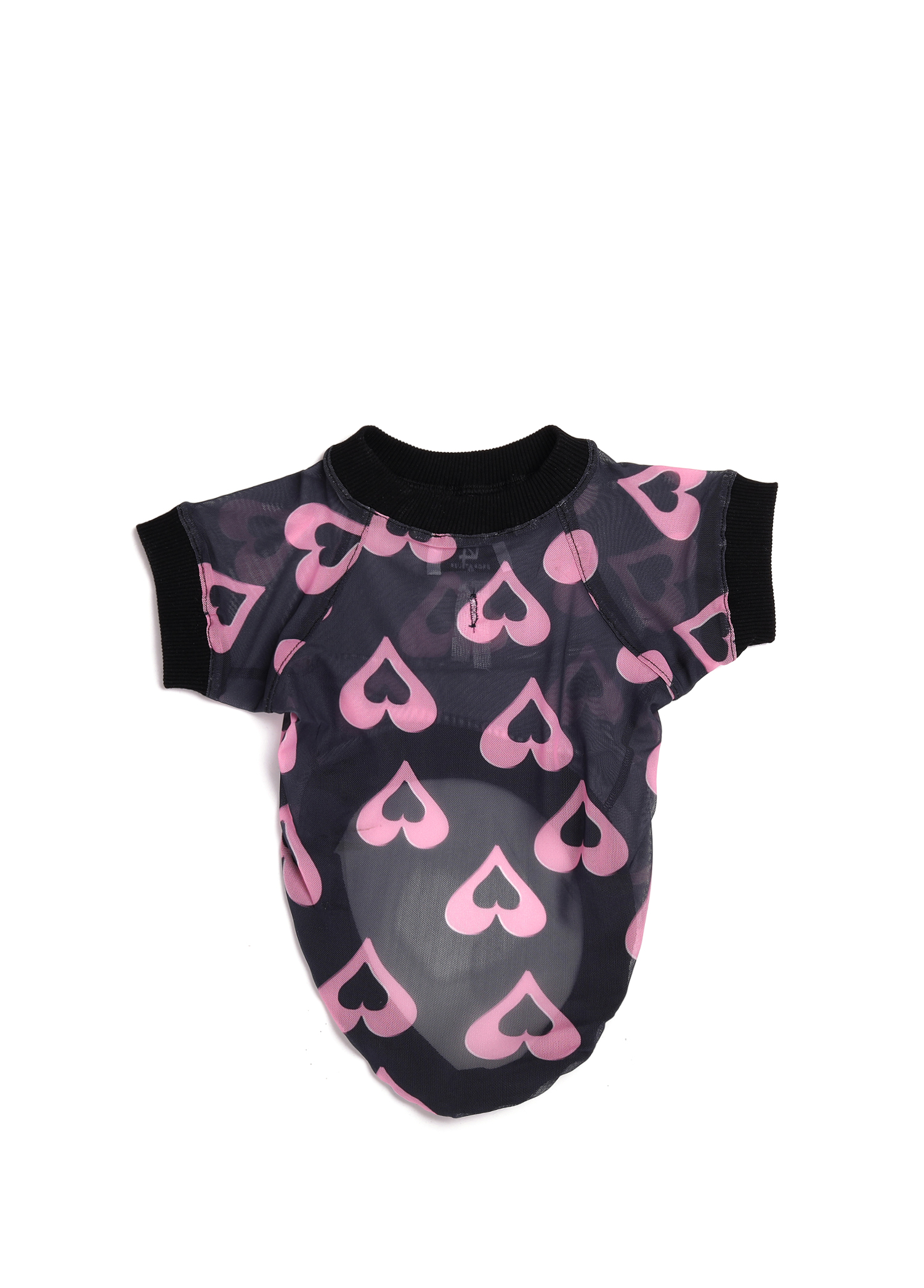 Black-Pink Hearts Köpek T-shirt