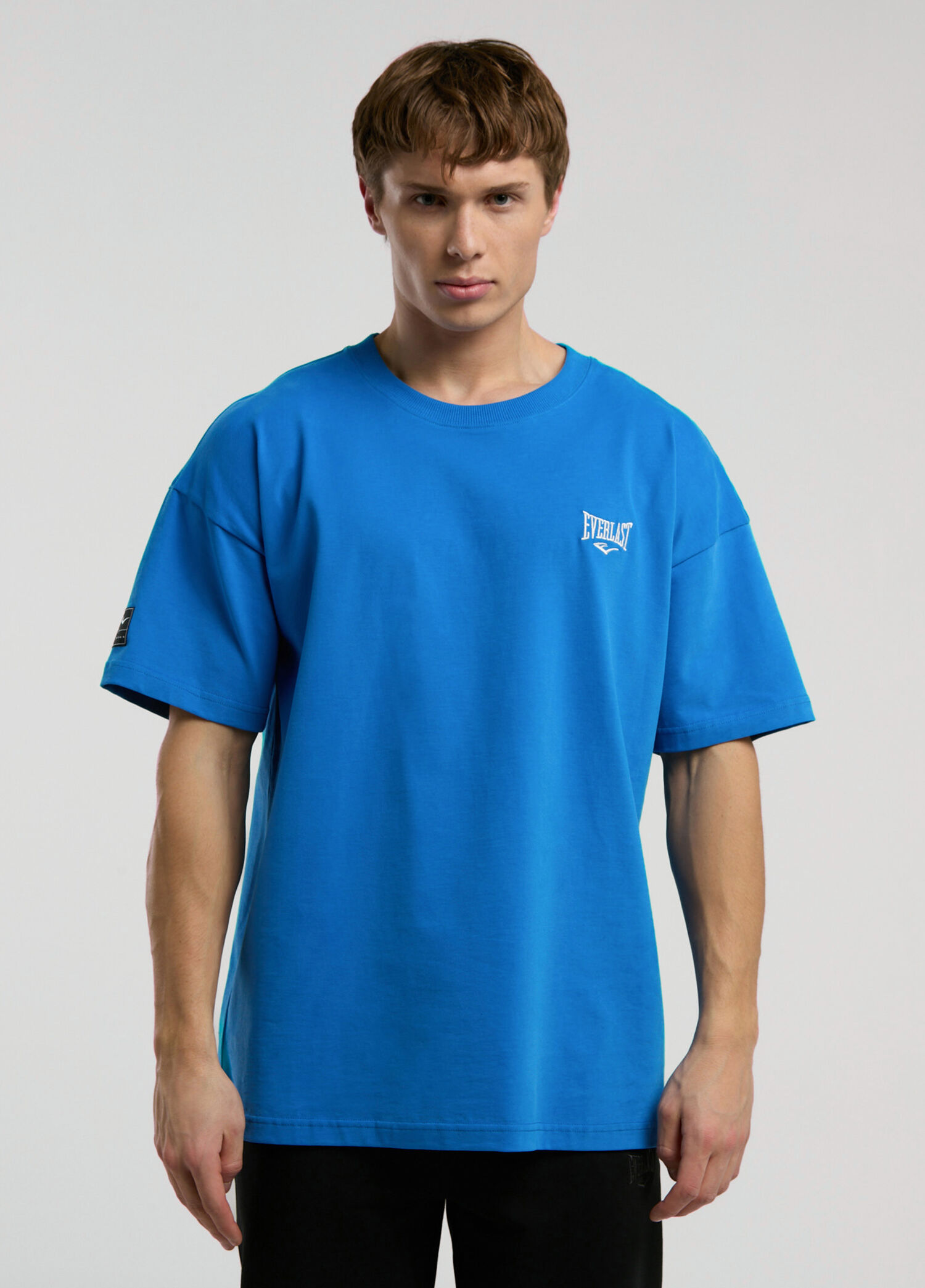 Ever Essentials Mavi Oversize Kısa Kollu Erkek T-Shirt