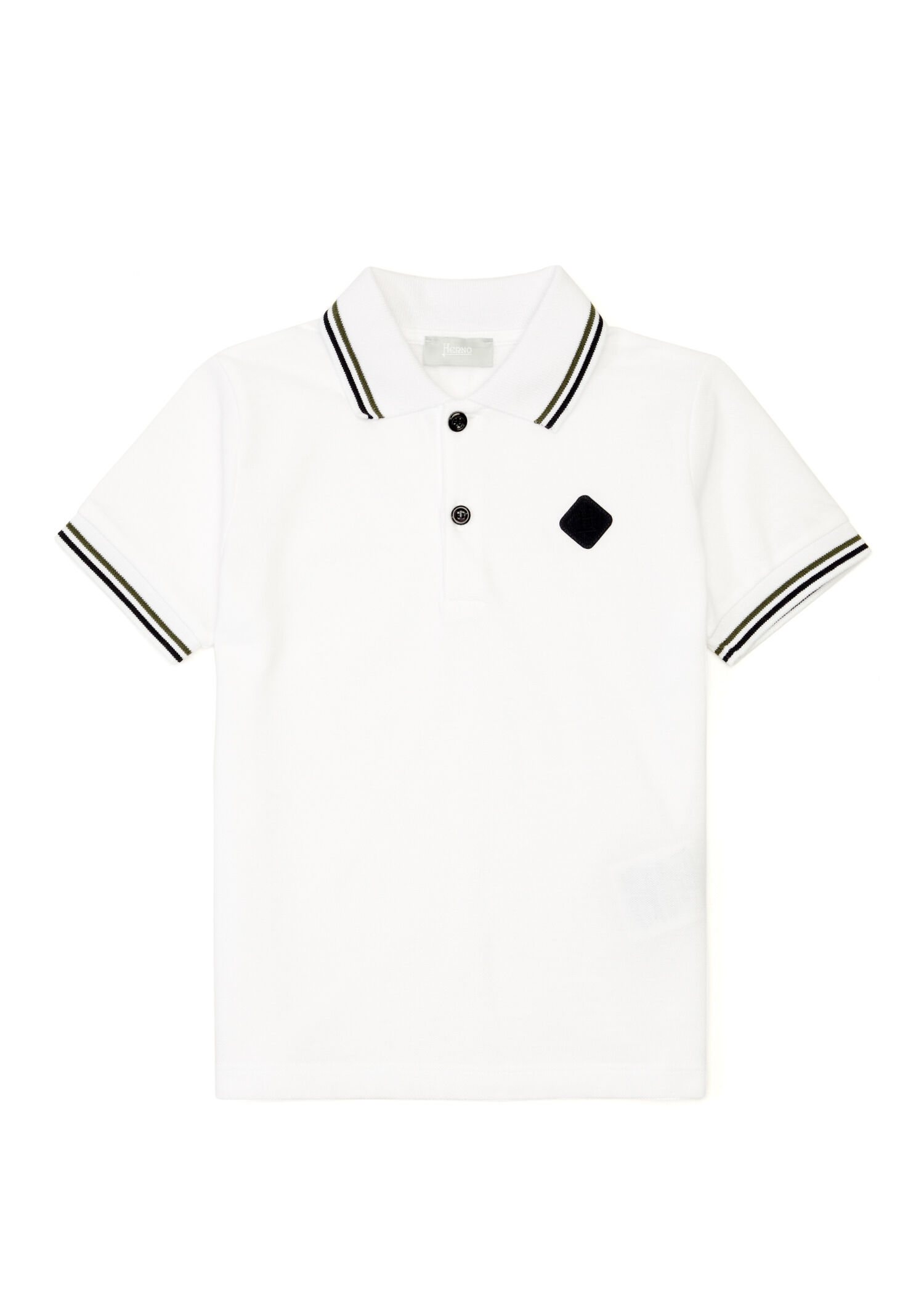 Beyaz Polo Yaka Erkek Çocuk T-shirt