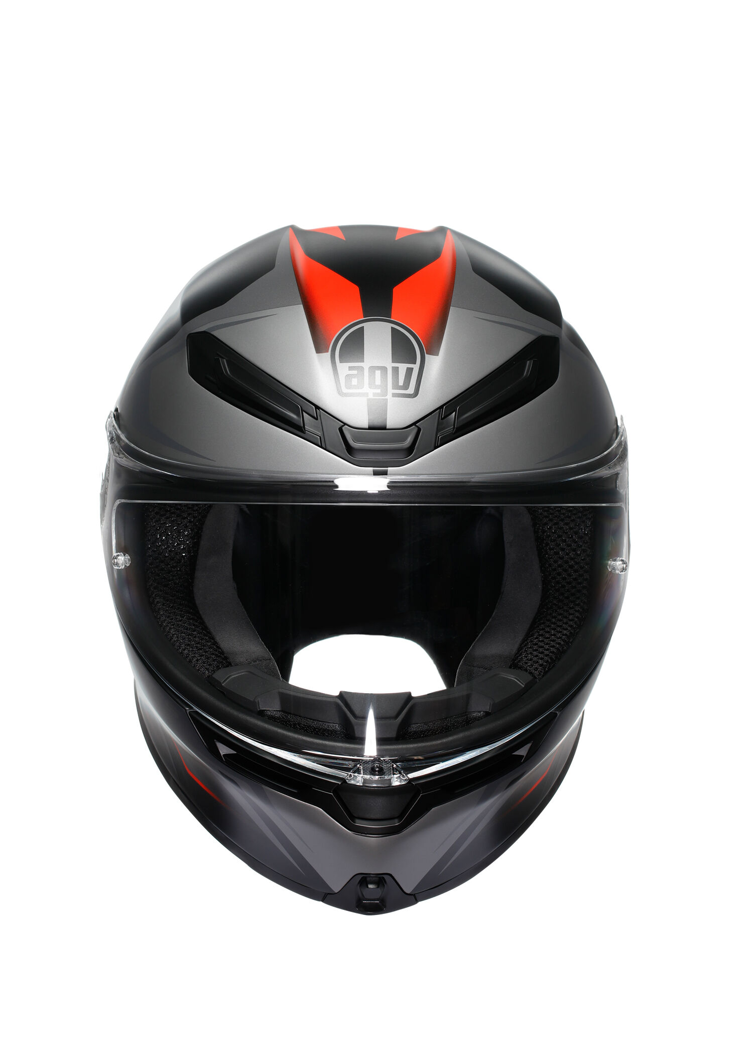 K6 S Karve Matt Black Grey Red Kapalı Motosiklet Kaskı