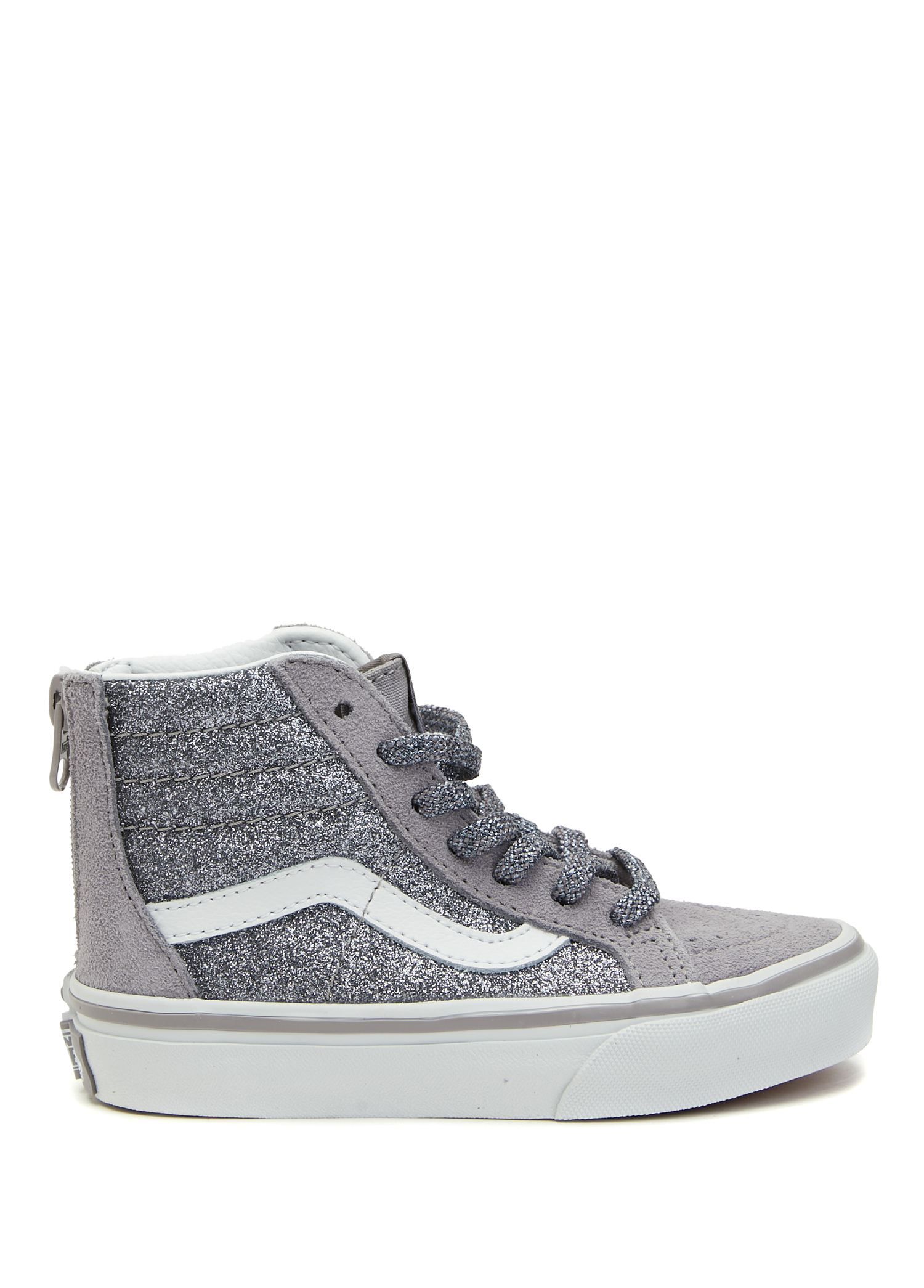 SK8-Hi Zip Antrasit Unisex Çocuk Deri Sneaker