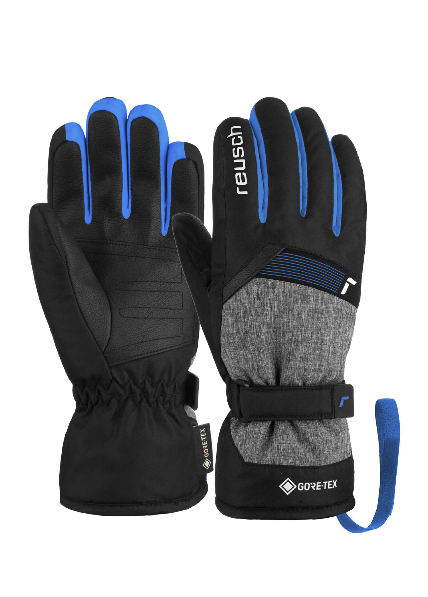 Flash Gore-Tex Junior Black Blue Unisex Çocuk Kayak Eldiveni