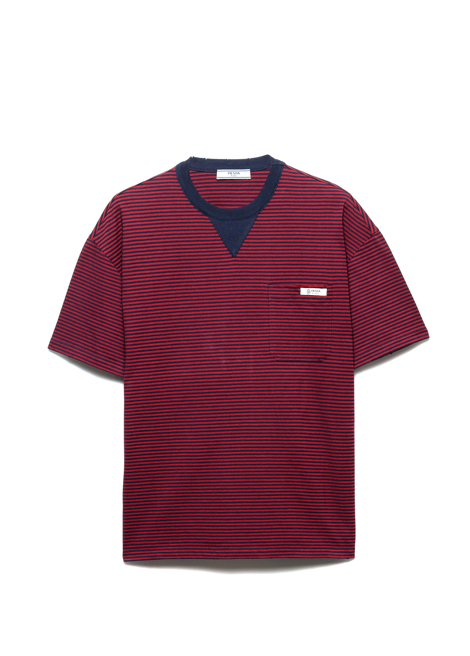Bordo Çizgili Jarse Kısa Kollu Kadın Oversize T-shirt