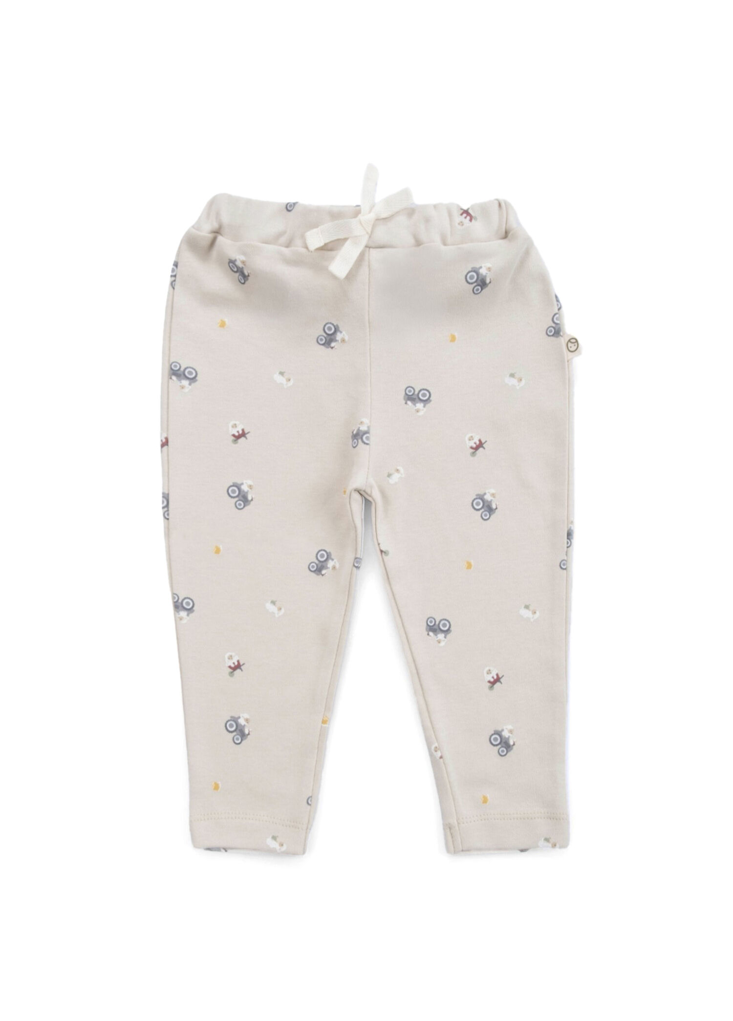 Little Farm Bej Organik Pamuk Unisex Bebek Pantolonu