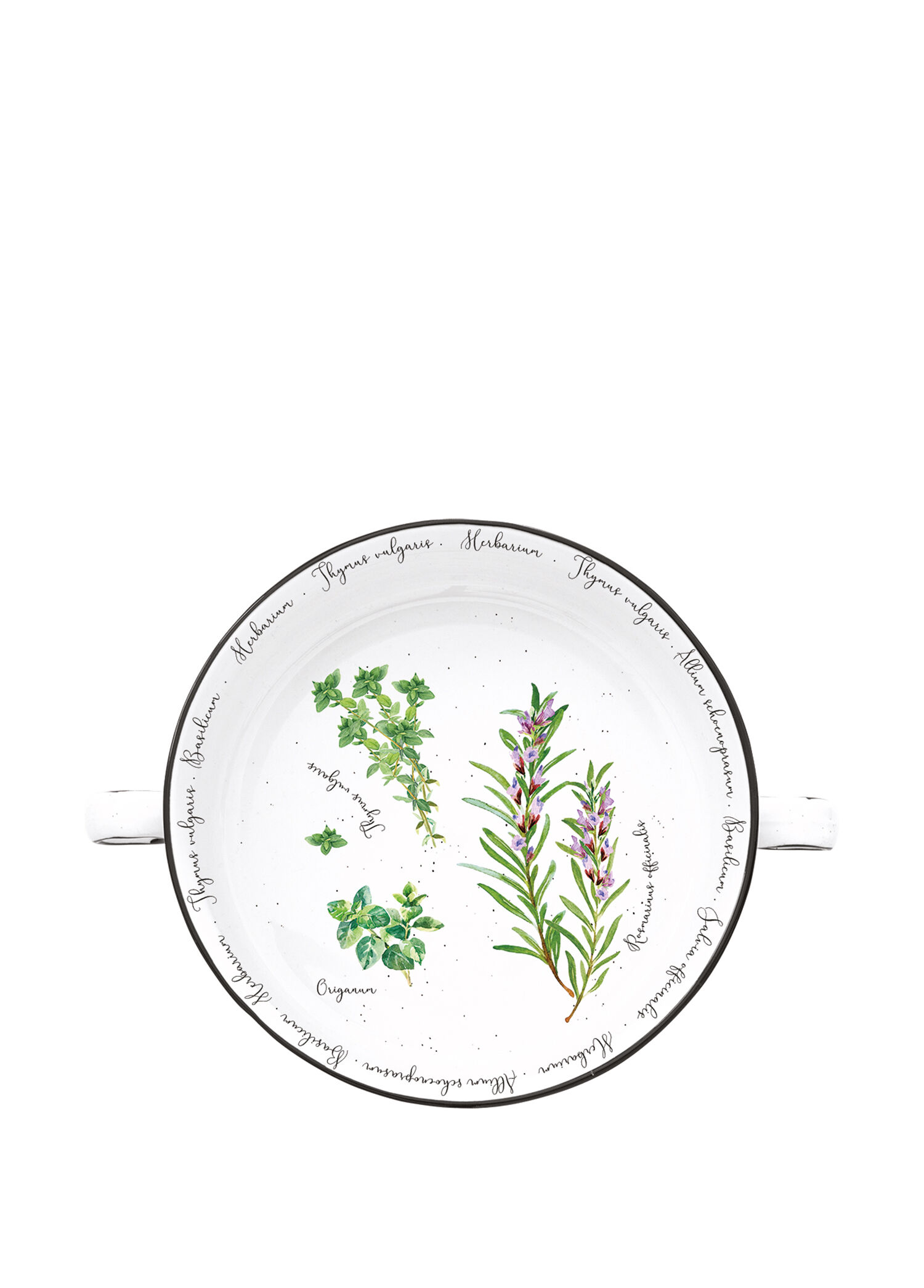 Herbarium Beyaz Porselen Kulplu Kase