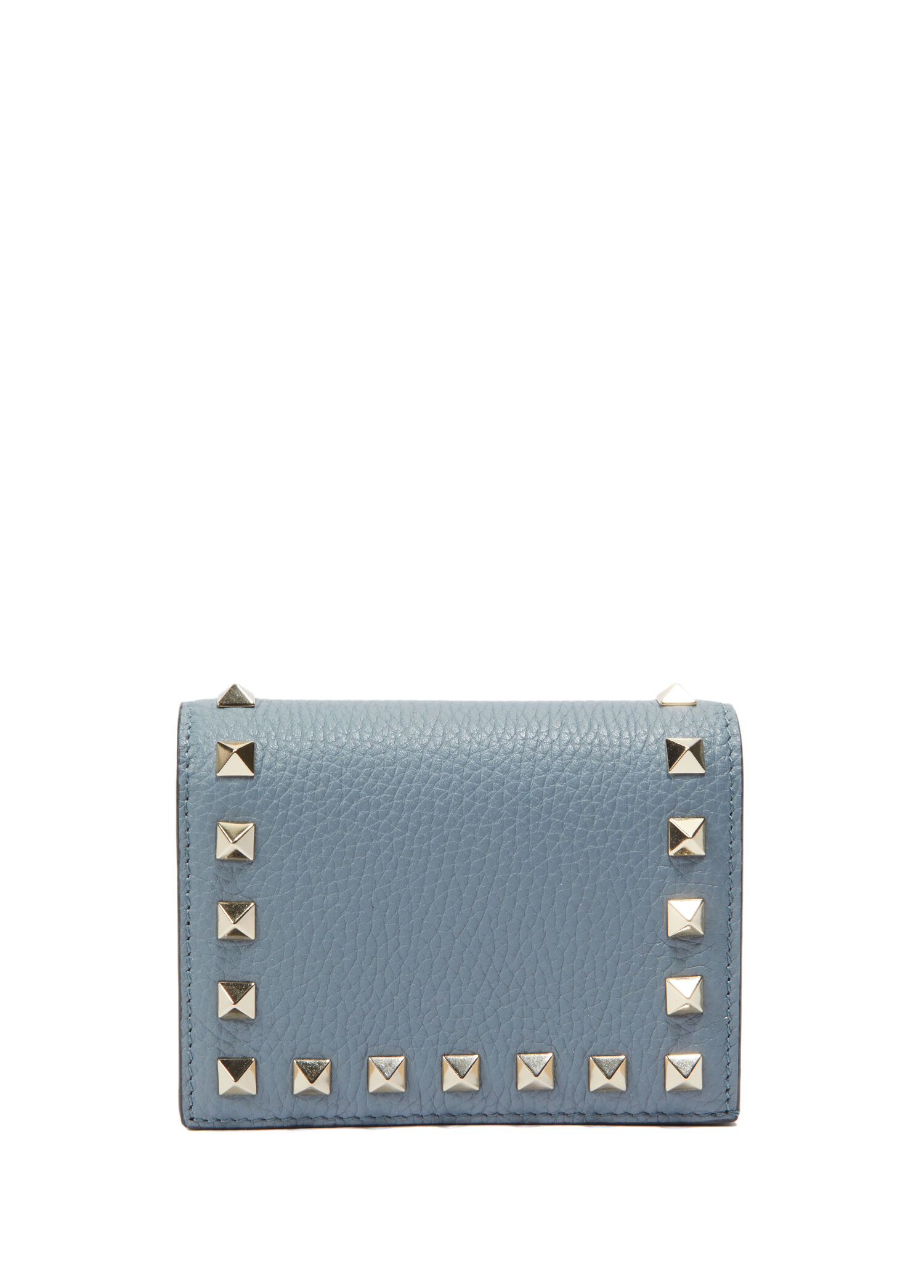 Rockstud Gri Kadın Deri Cüzdan