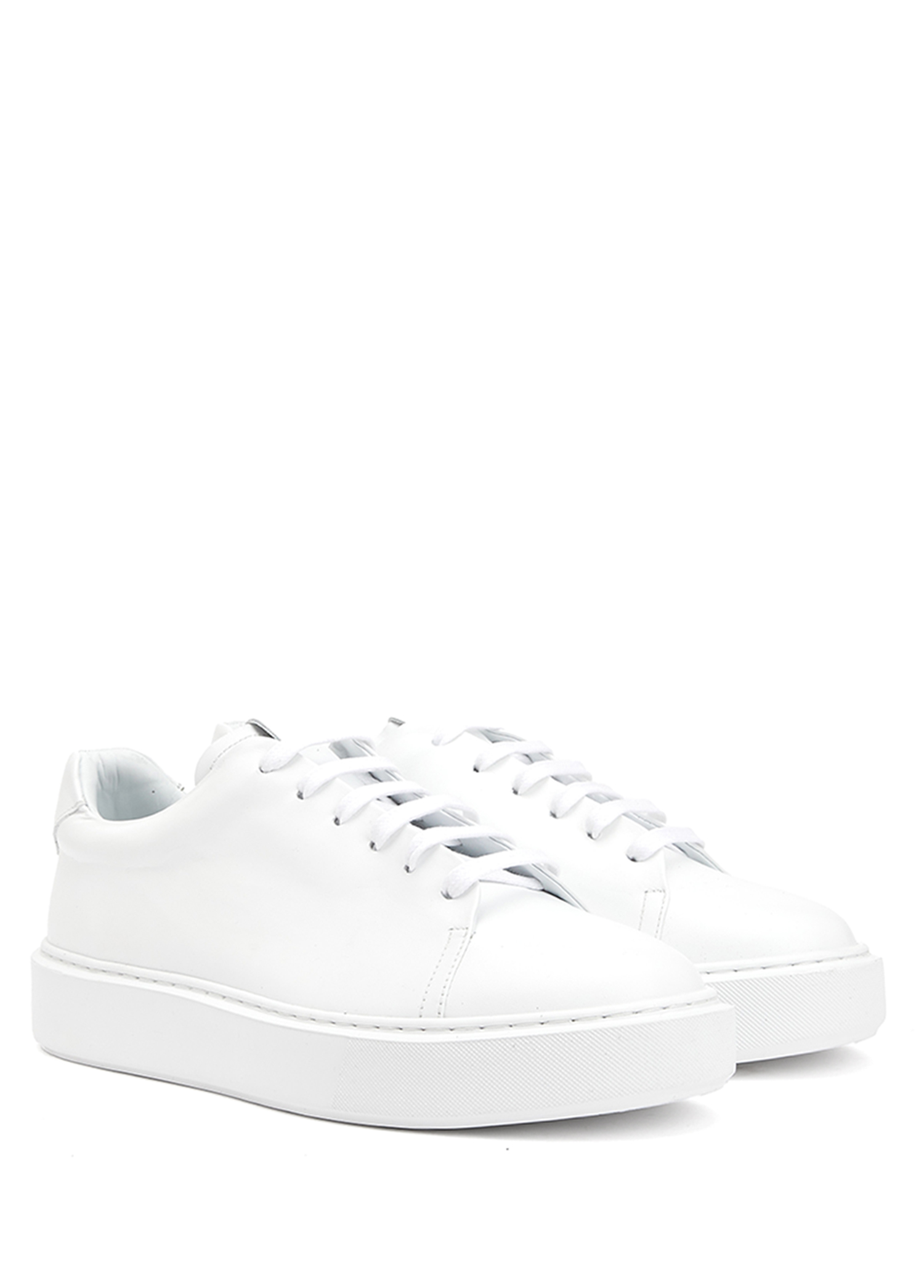 Ecru Women's Leather Sneakers