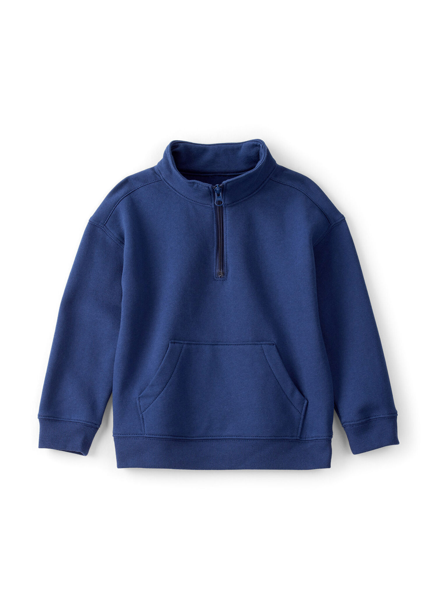 Lacivert Yarım Fermuarlı Erkek Çocuk Sweatshirt