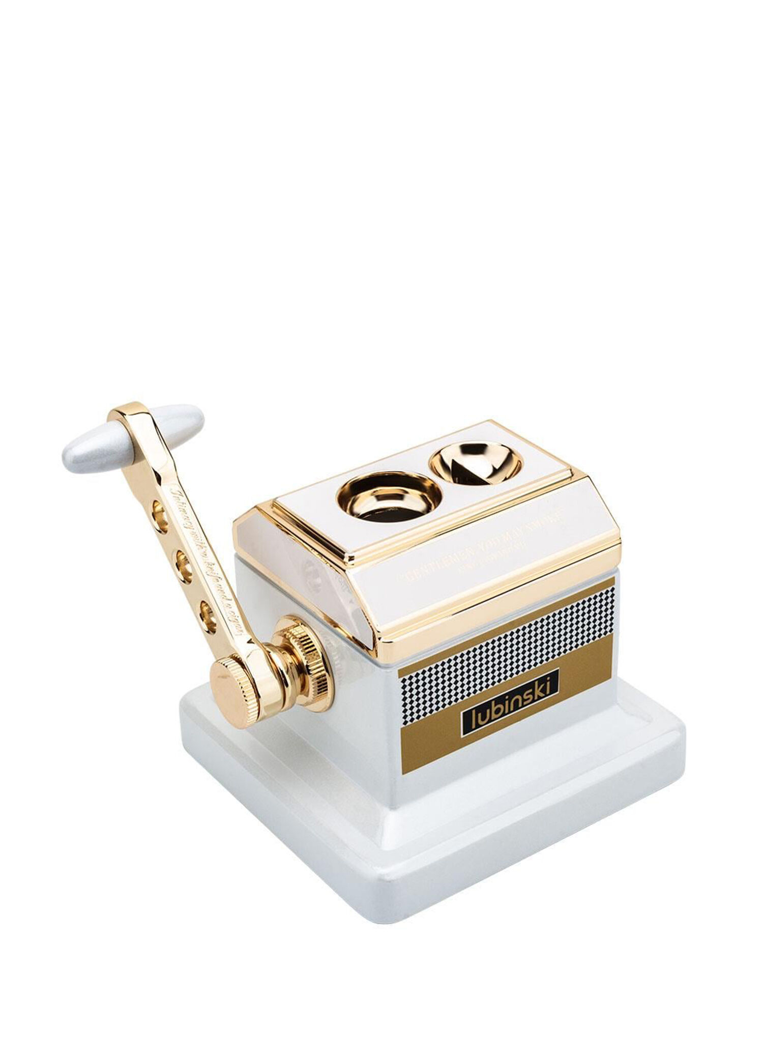 Vintage Special Edt. Metal Giyotin Double Cutter Beyaz Masa Puro Kesici