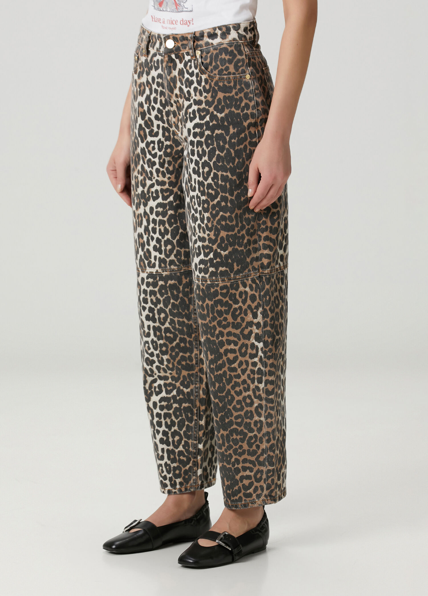 Ganni - Stary Leopard Printed Jeans