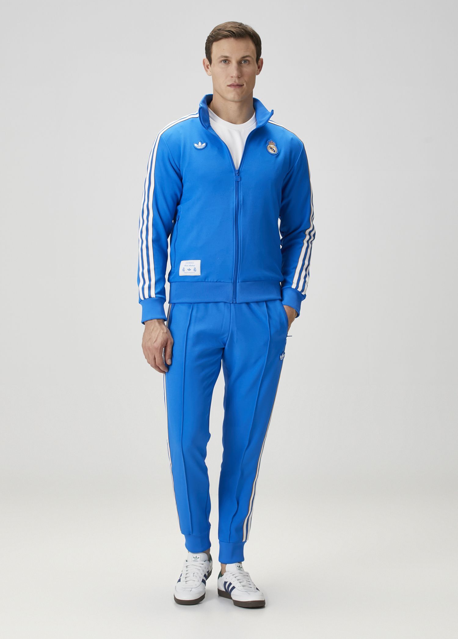 Adidas - Real Madrid Terrace Icons Mavi Sweatshirt - Mavi-Beyaz
