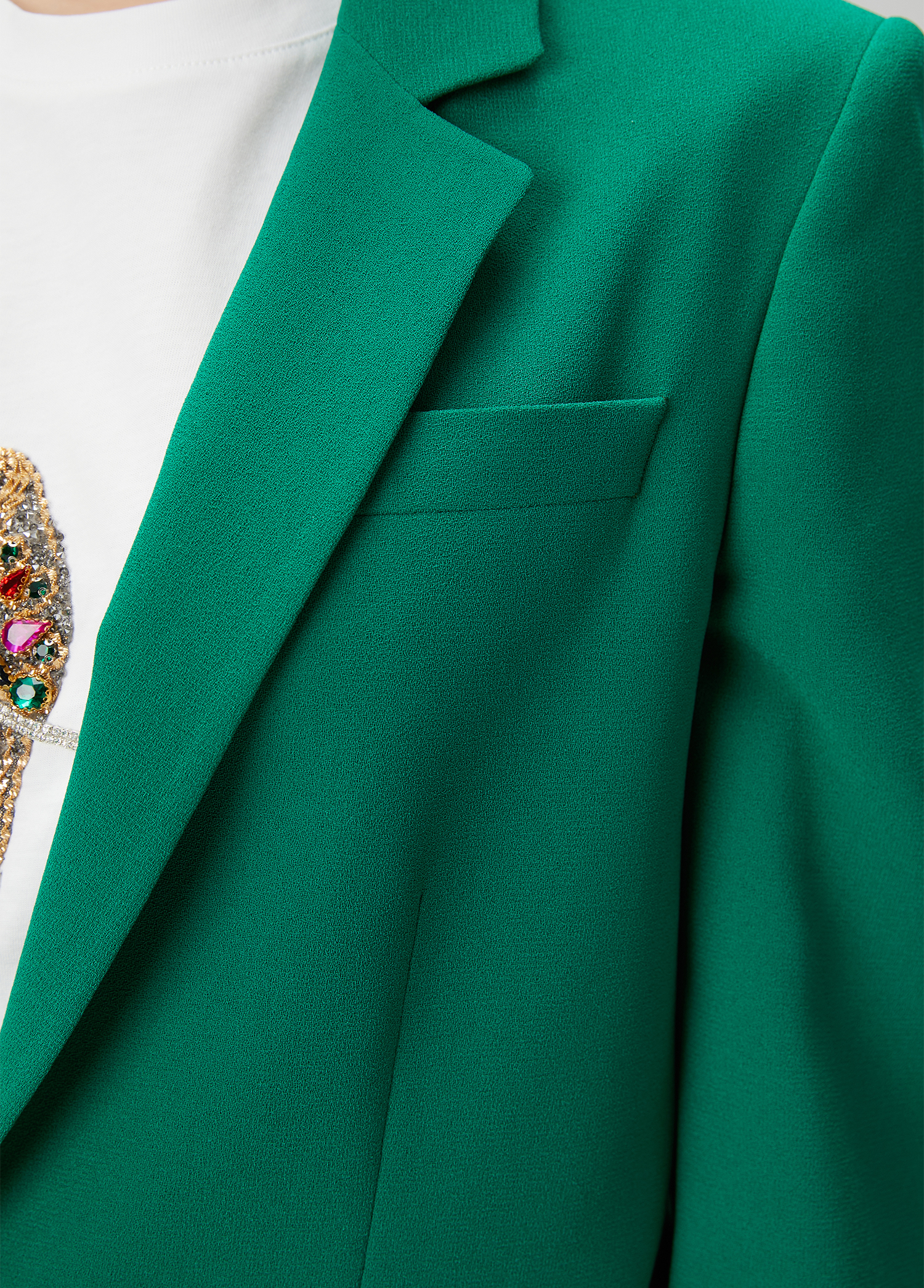 Yeşil Krep Blazer_4