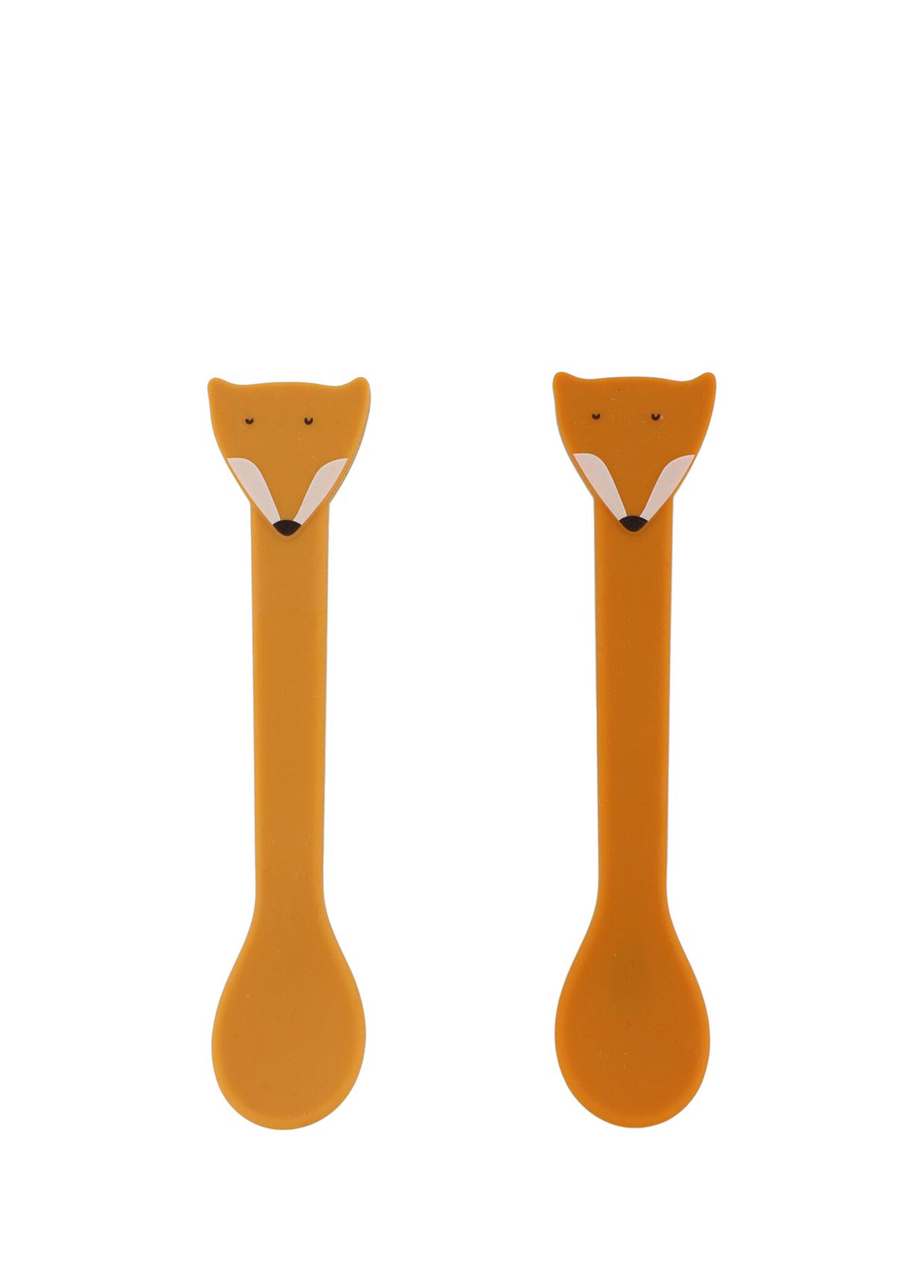 Mr.Fox Turuncu Silikon 2'li Çocuk Kaşık Seti