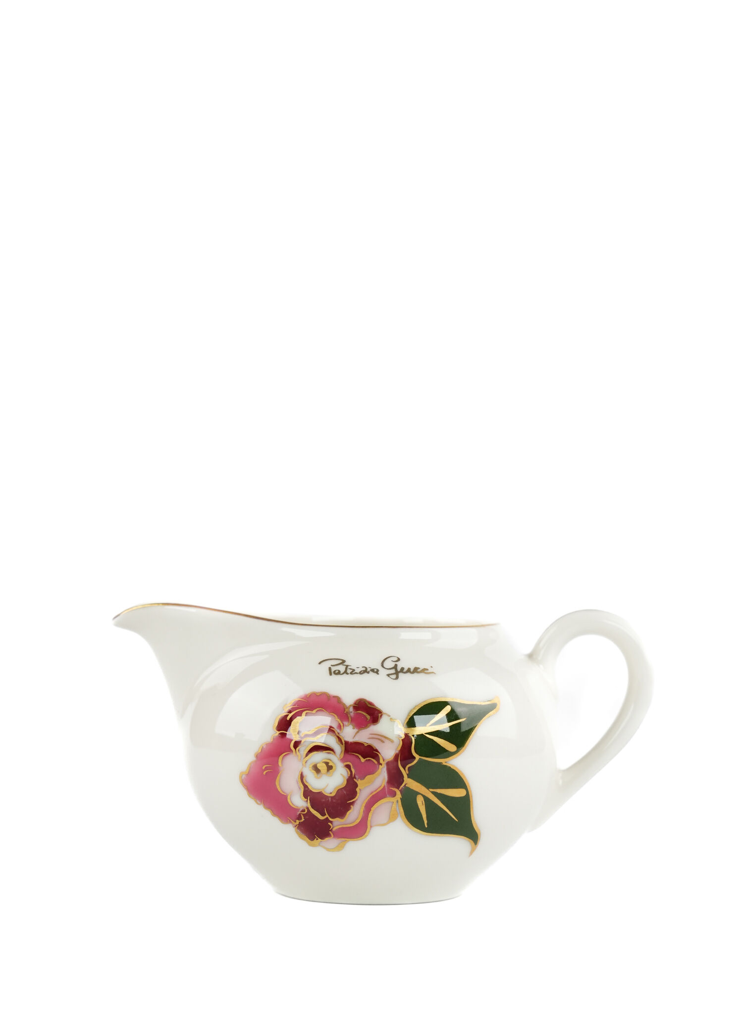 Patrizia Gucci Rose Renkli Porselen Kremalık Çay Süt Potu