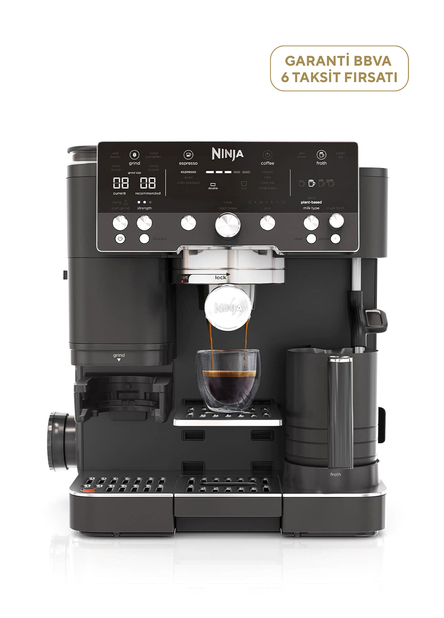 Luxe Café Premier Siyah Espresso Makinesi