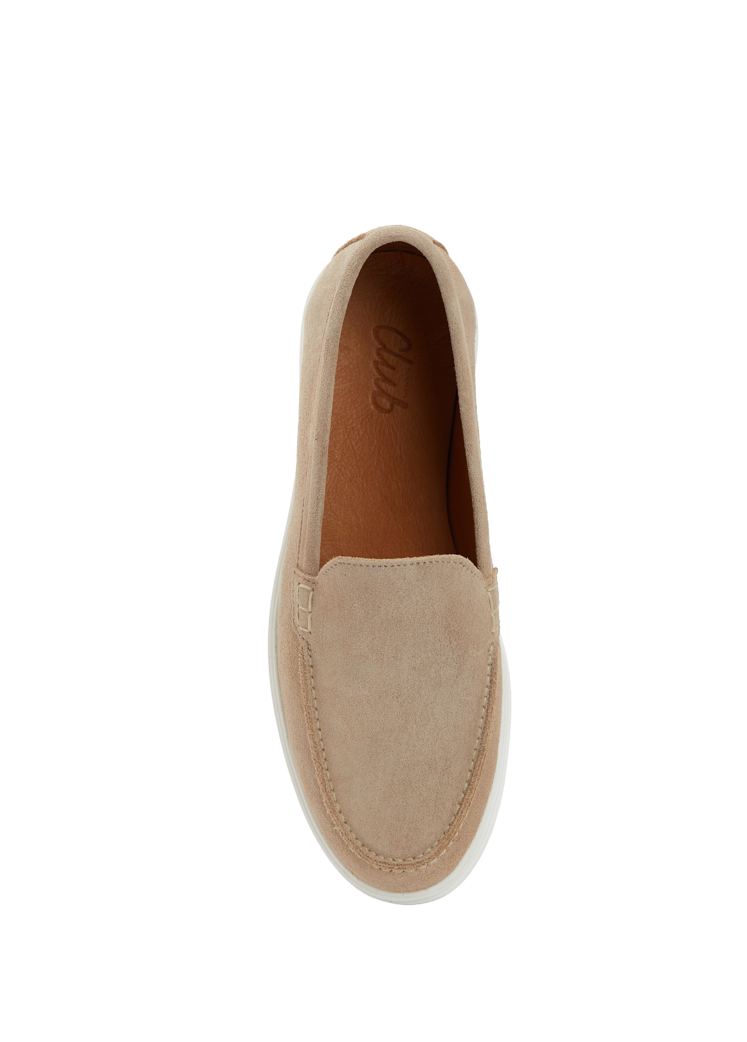 Bej Kadın Süet Loafer_3