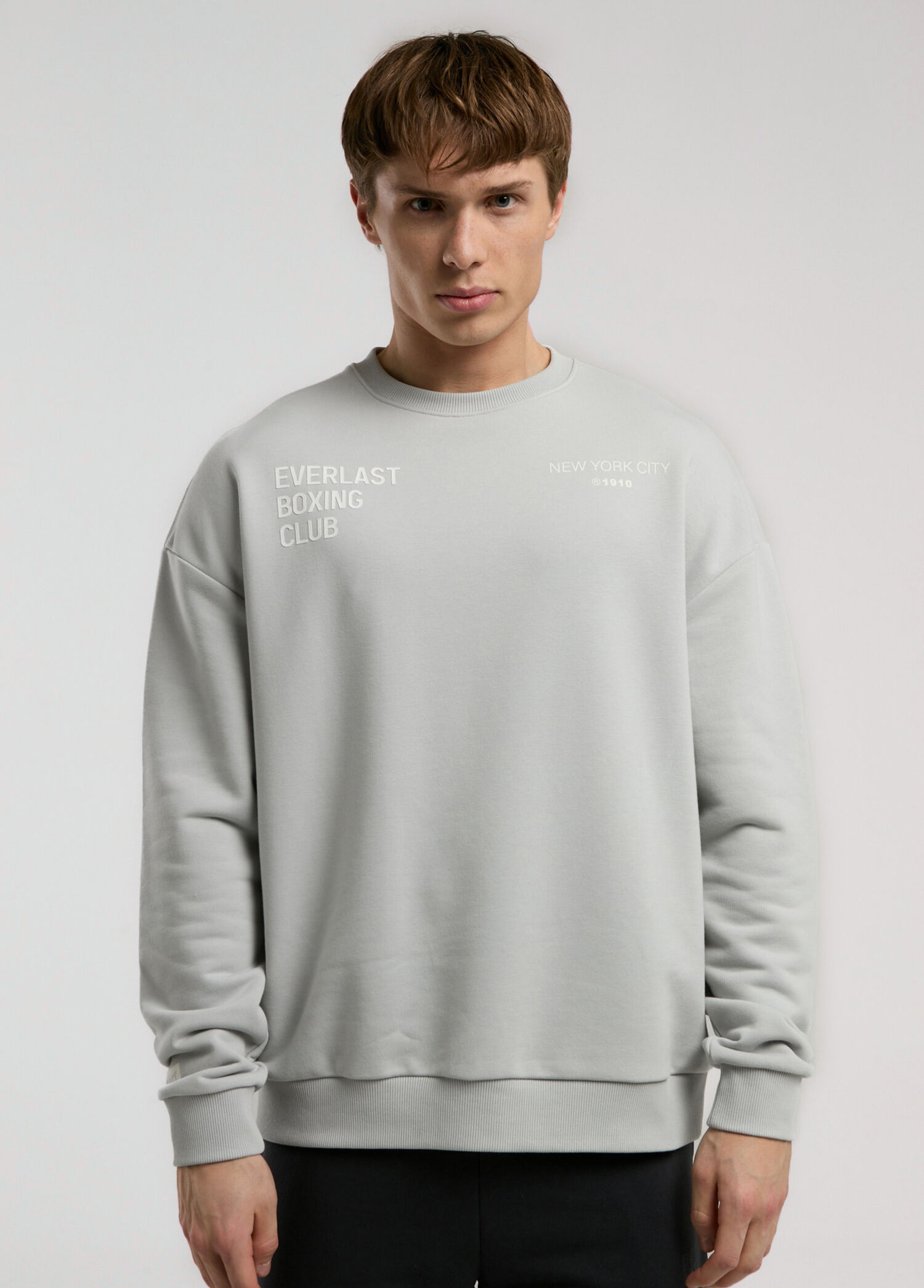 Boxing Club Açık Gri Erkek Spor Sweatshirt
