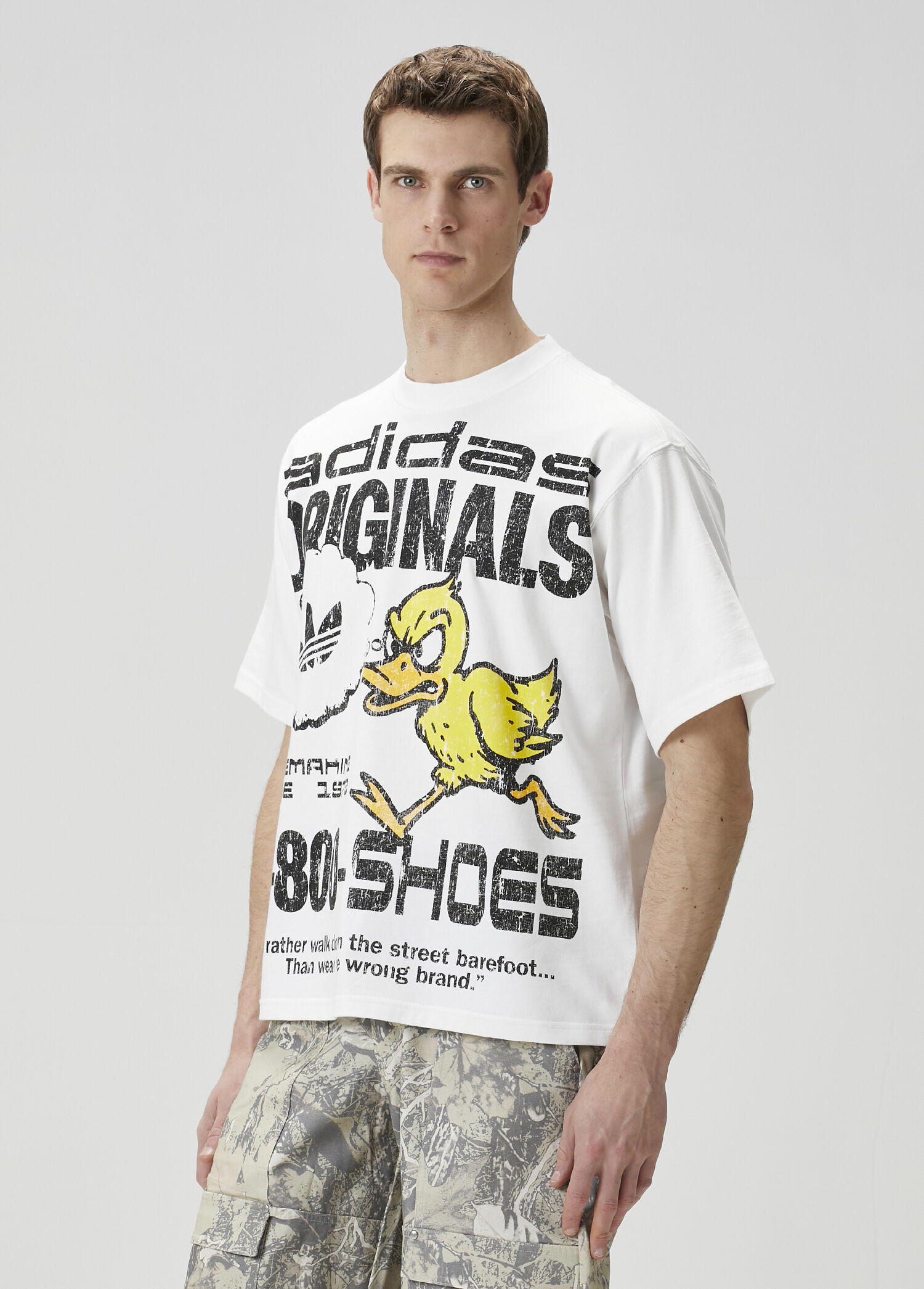 Adidas Beyaz Erkek Originals Duck Graphic Beyaz T-shirt 1918052