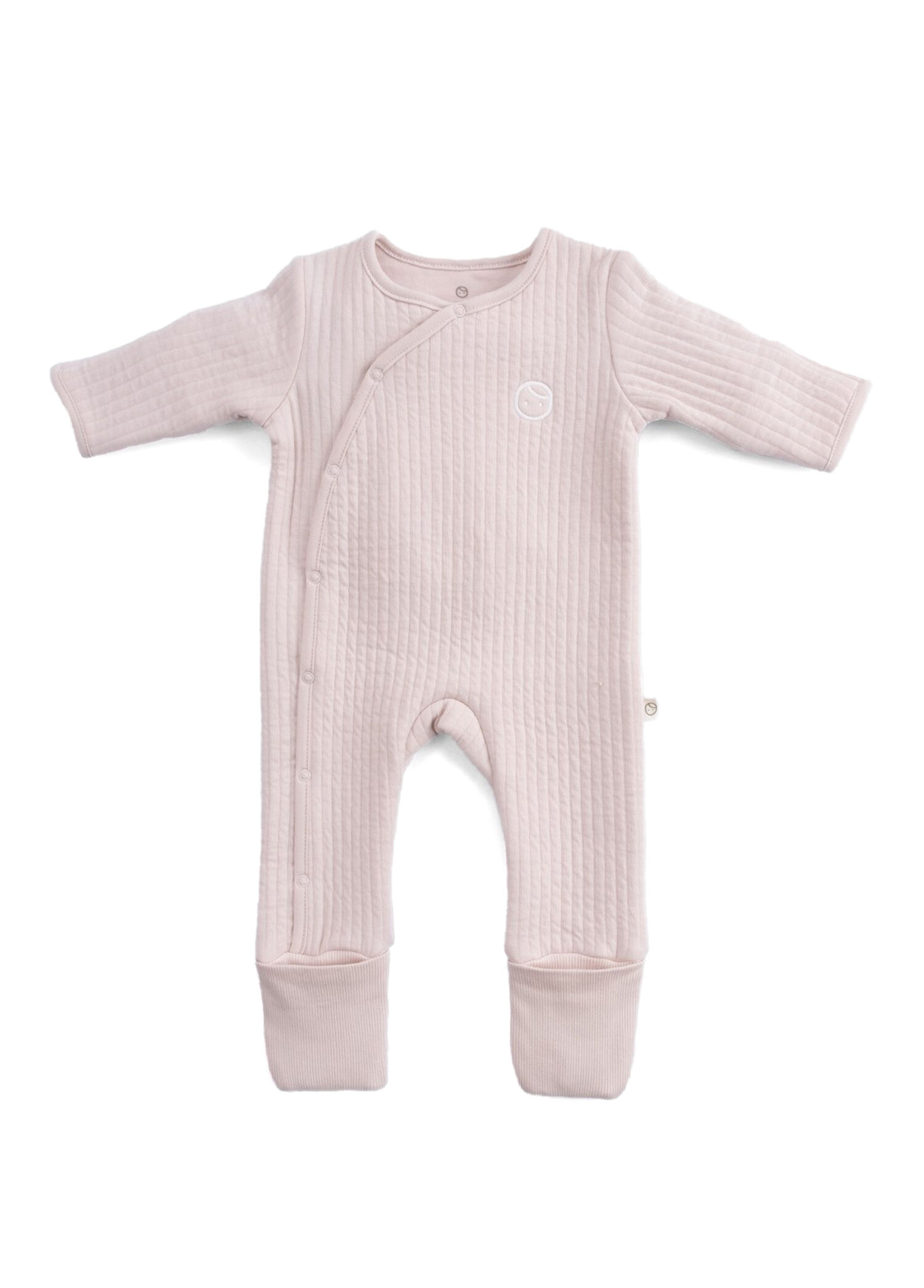 Pembe Kapitone Patikli ve Eldivenli Kız Bebek Tulum