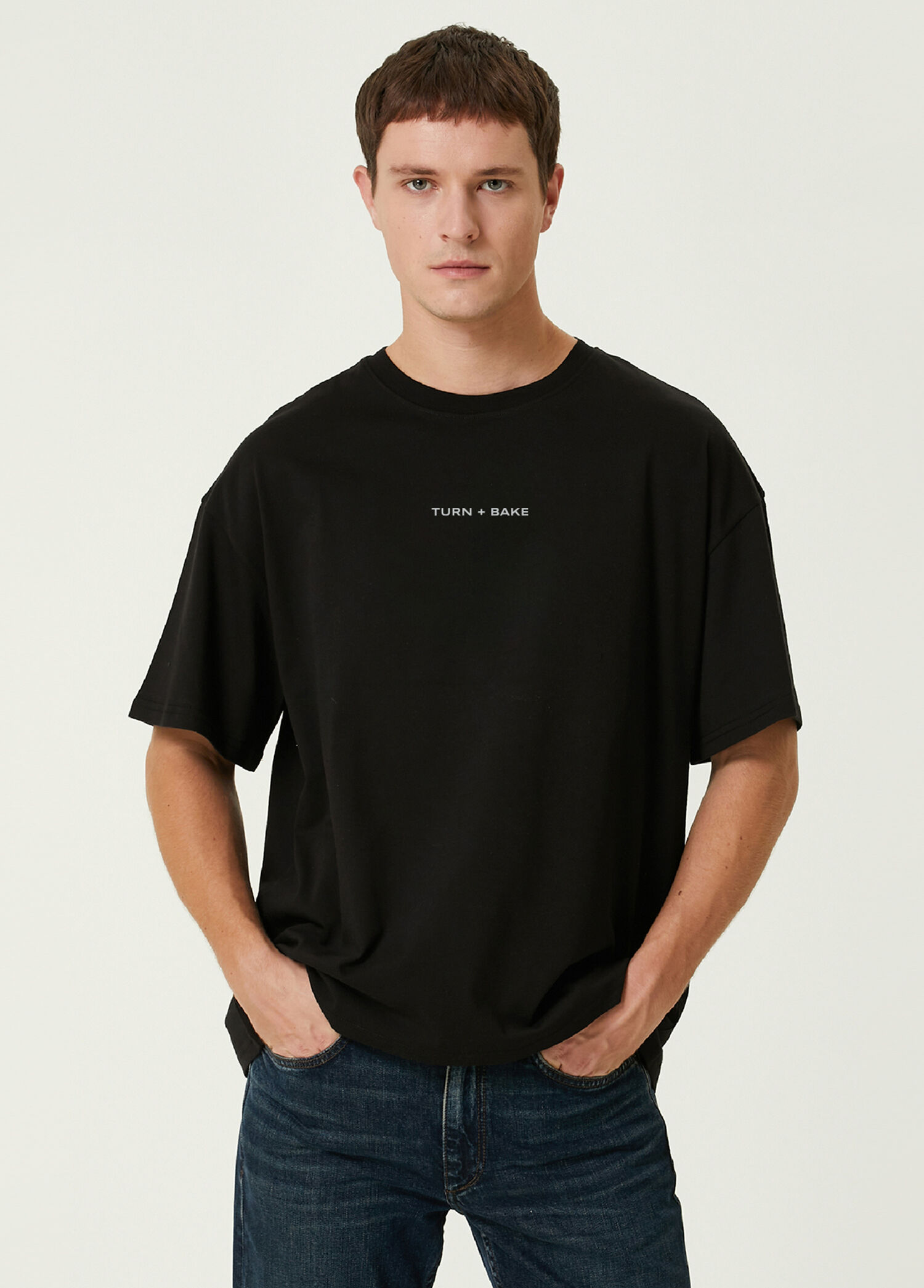 Targets Siyah Sırt Baskılı Kısa Kollu Erkek T-shirt