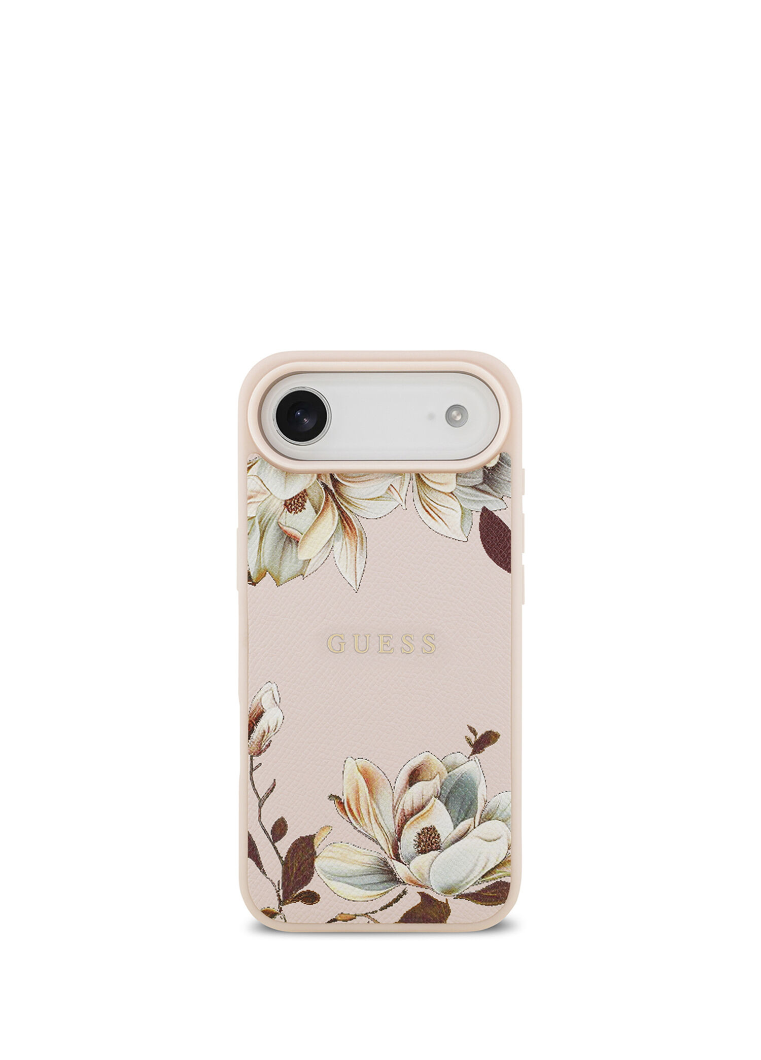 Floral Serisi iPhone 17 Air Taneli Çiçek Desenli Metal Logolu Magsafe Uyumlu Telefon Kılıfı