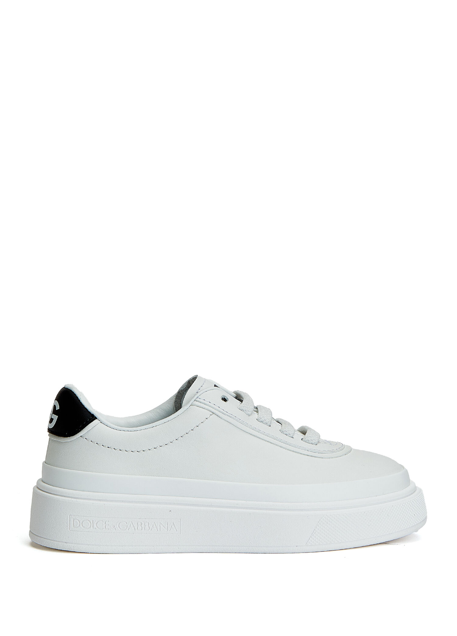 Siyah Beyaz Logolu Kız Çocuk Deri Sneaker