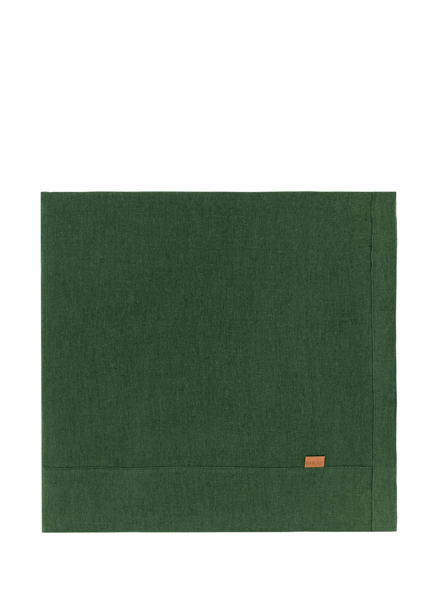 Linen Koyu Yeşil Keten Masa Örtüsü 150 x 250 cm