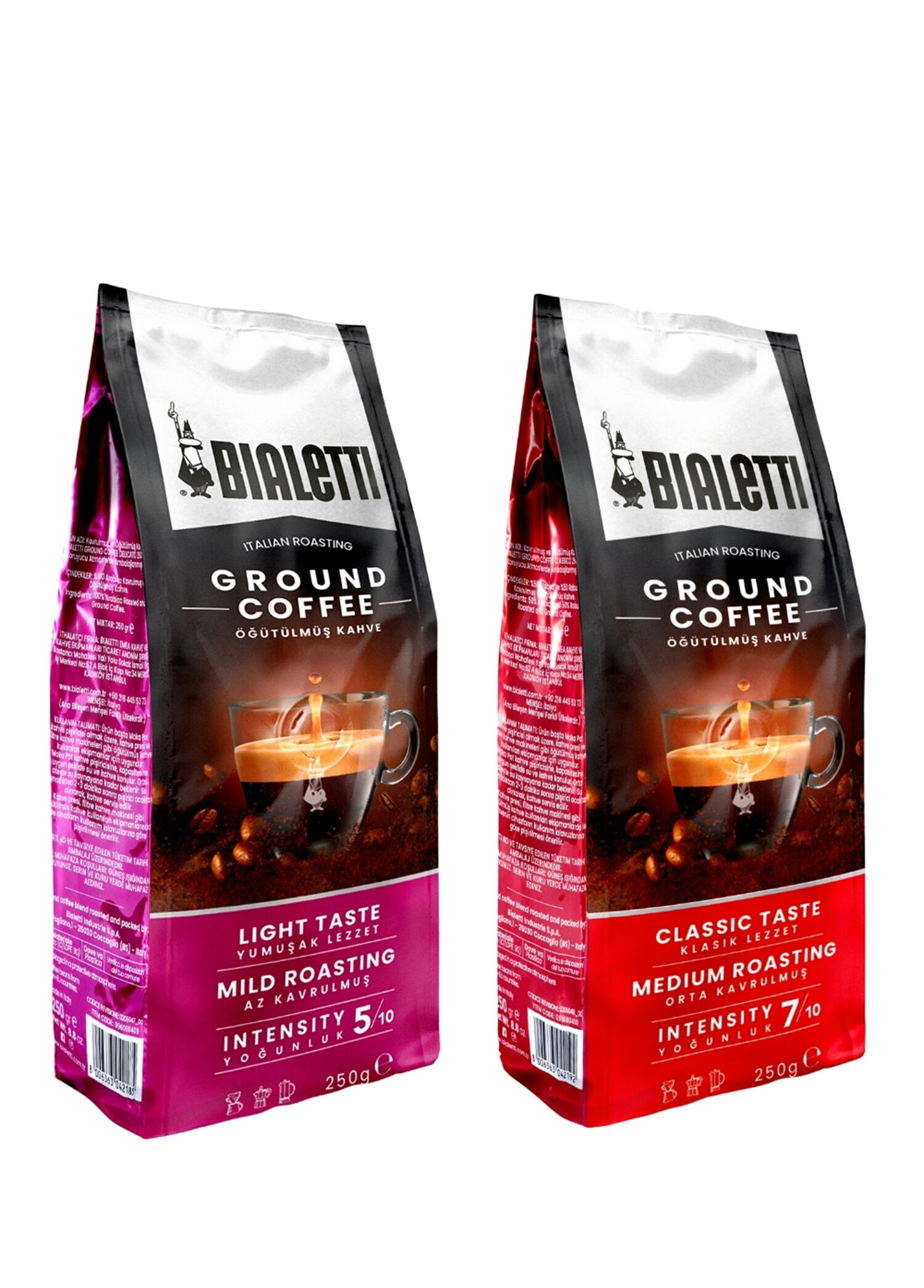 Delicato ve Classico Öğütülmüş Kahve 2 x 250 g