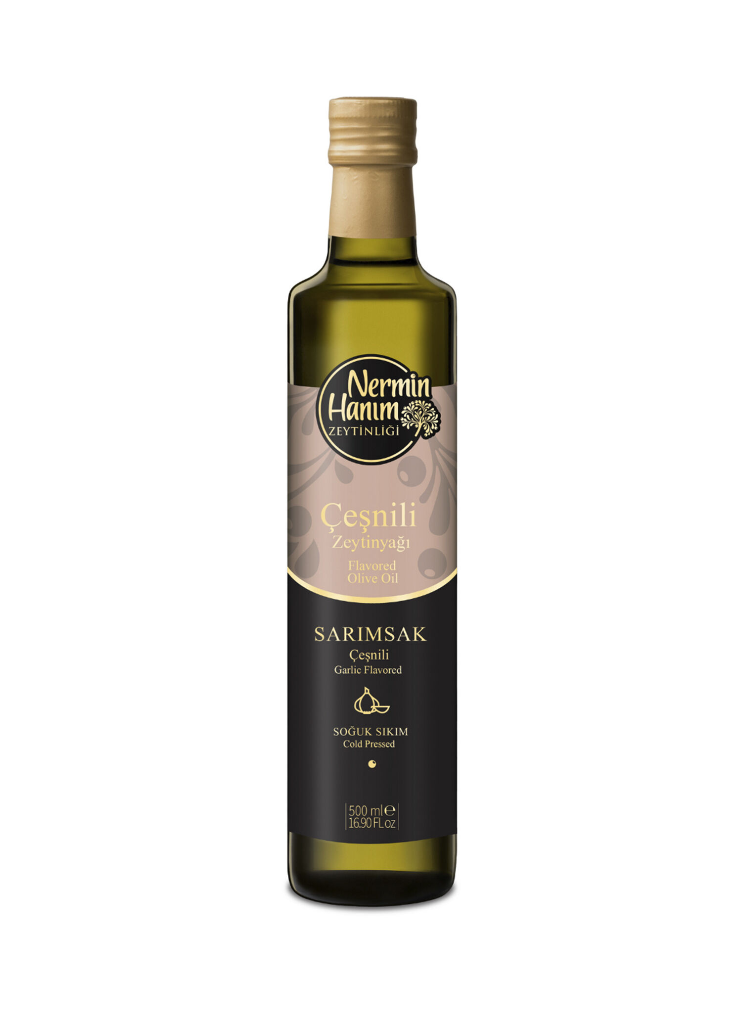 Sarımsak Çeşnili Soğuk Sıkım Zeytinyağı 500 ml